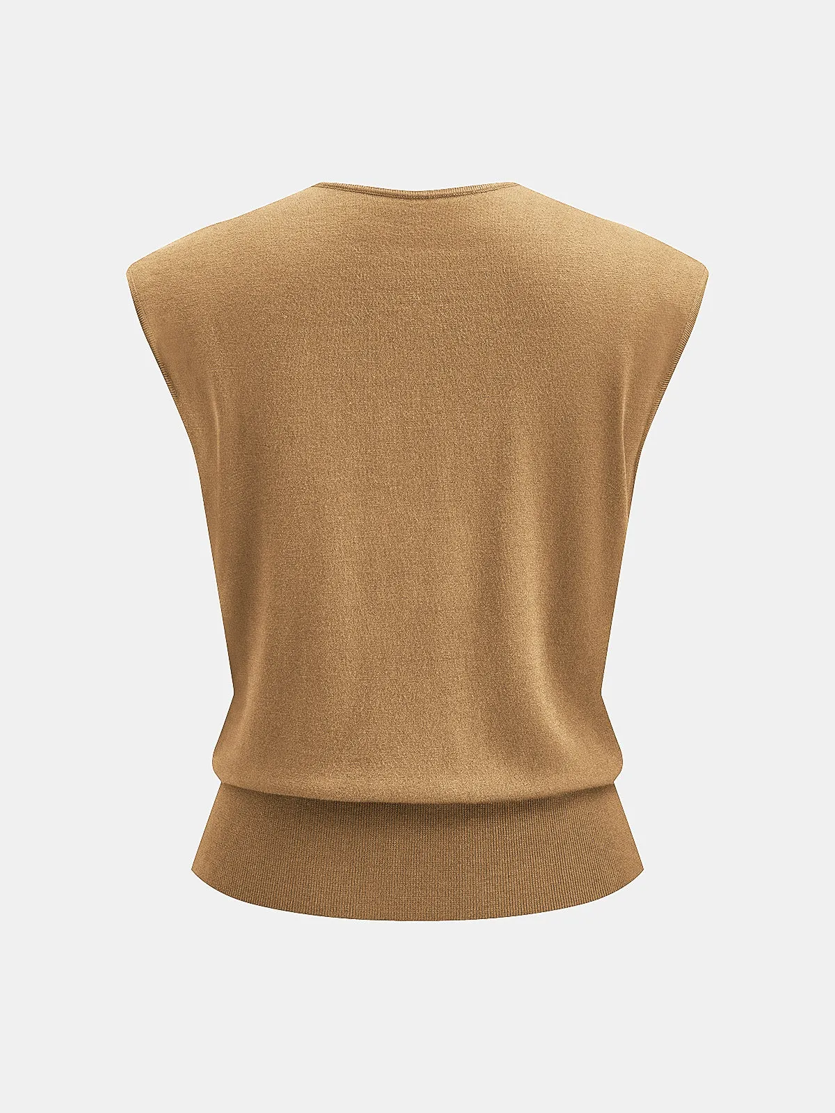 Lace Trim Contrast V Neck Sleeveless Knit Vest sold by COMMENSE product image thumbnail 2