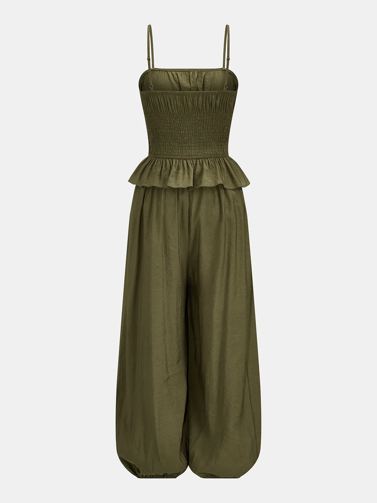 Smocked Ruffle Cami Balloon Hem Jumpsuit sold by COMMENSE product image thumbnail 3