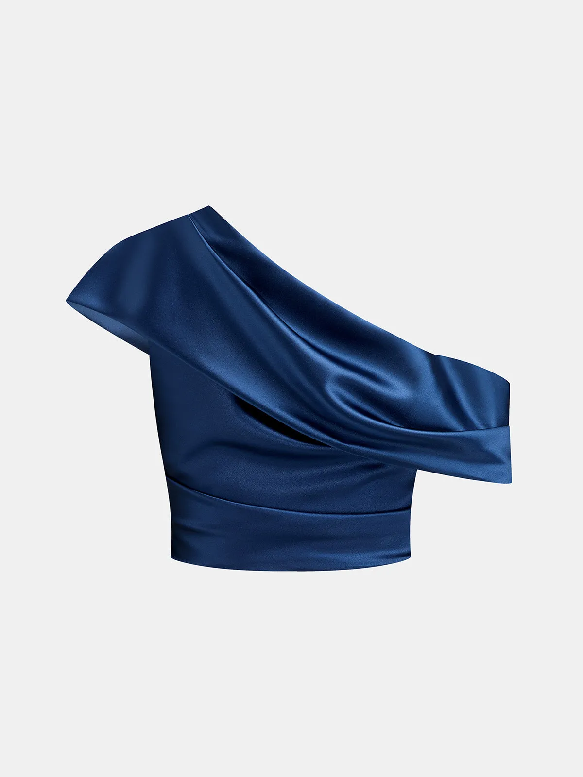 Draped Satin Top & Lace Waist Mermaid Skirt Set sold by COMMENSE product image thumbnail 4