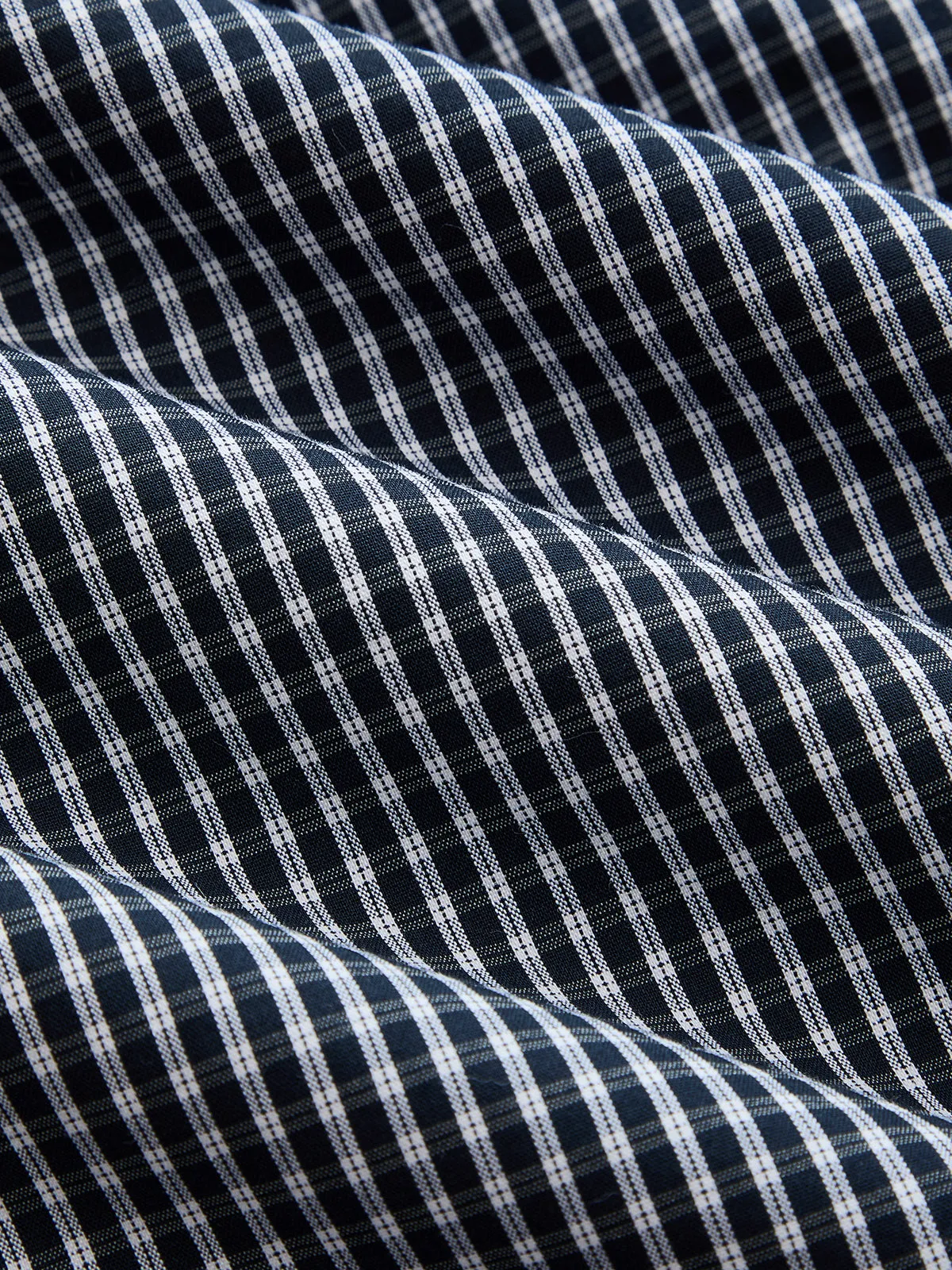 Contrast Collar Wrap Waist Gingham Maxi Dress sold by COMMENSE product image thumbnail 3