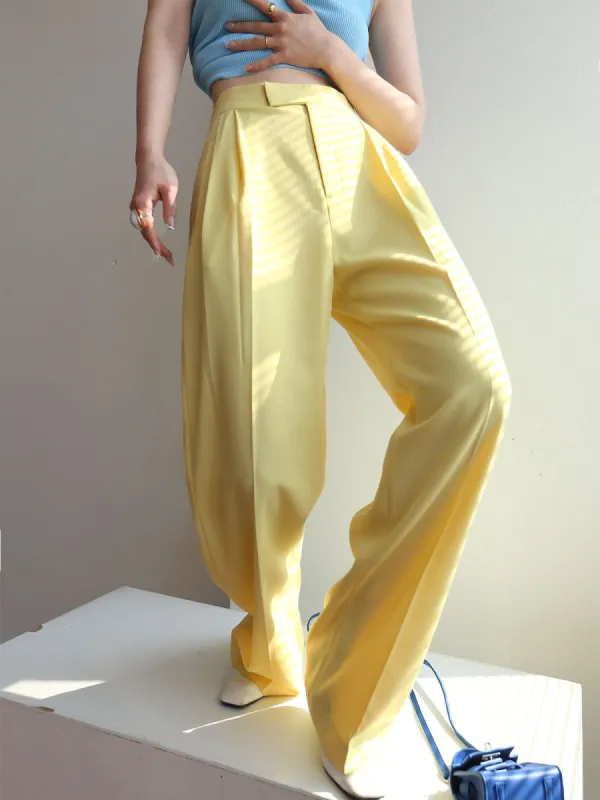 Sunny Day Pleat Wide Leg Pants sold by COMMENSE