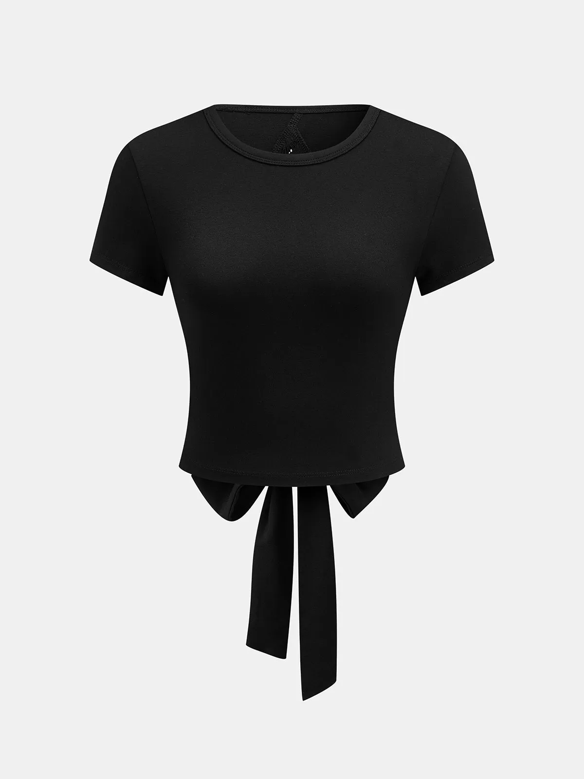 Lace Open Back Tie Cropped Top sold by COMMENSE product image thumbnail 2