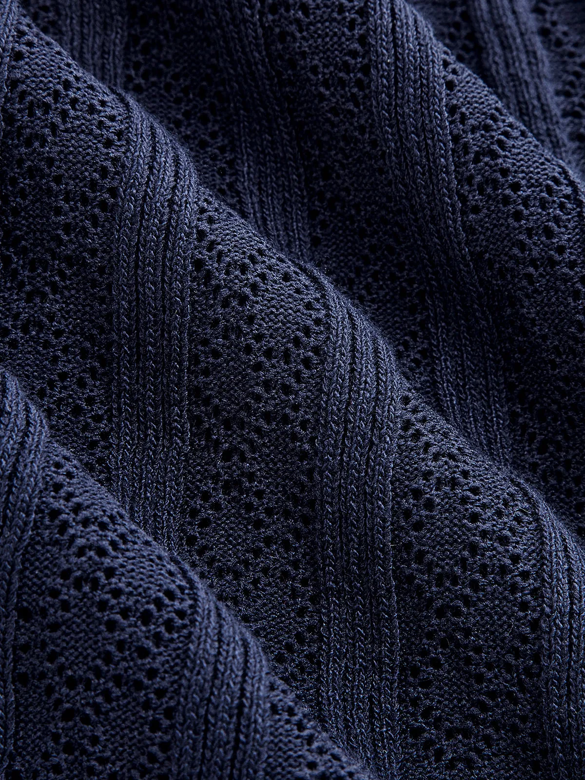 Denim Collar Ribbed Knit Maxi Dress sold by COMMENSE product image thumbnail 5