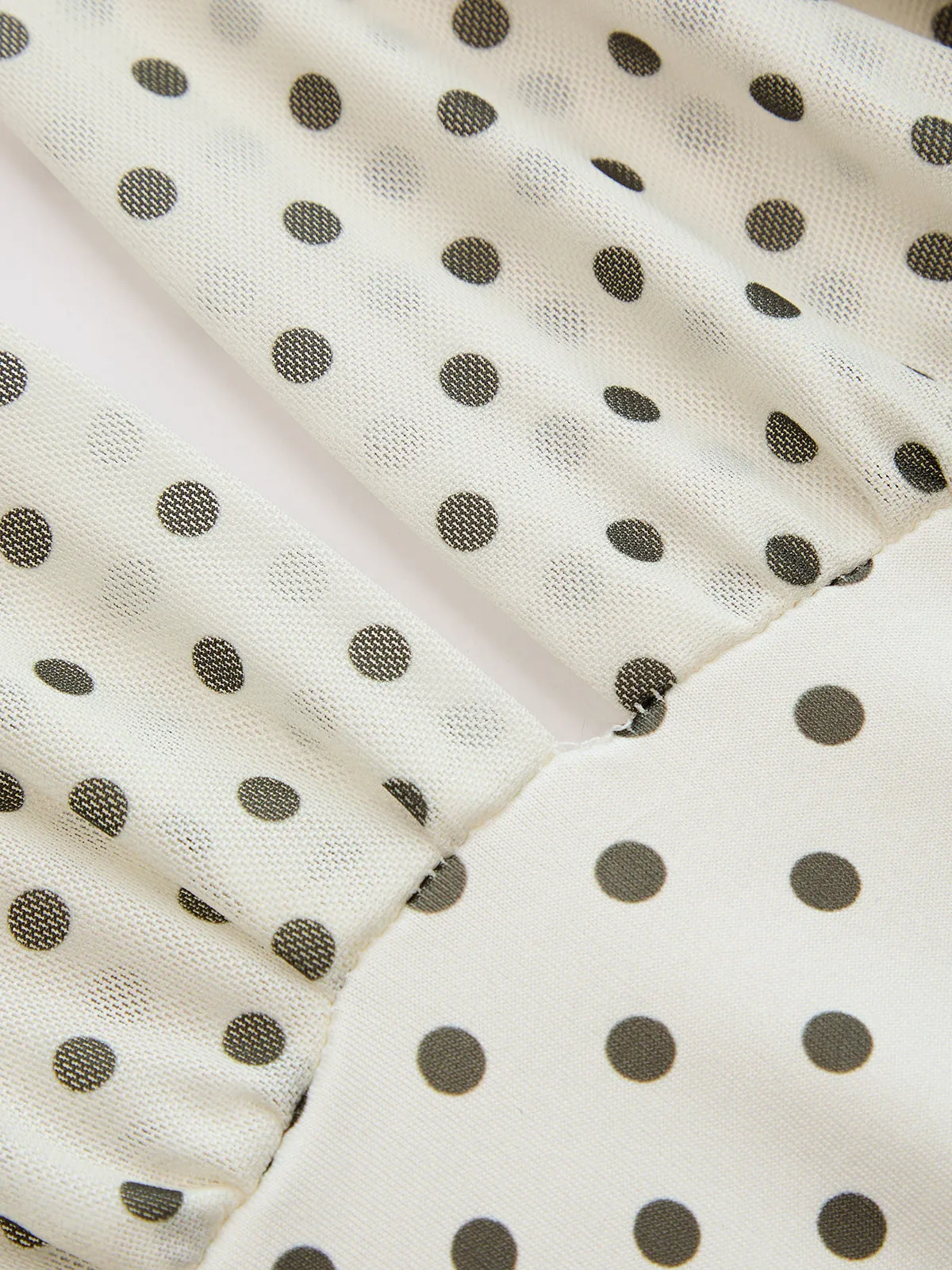 Polka Dot Halter Mesh Top sold by COMMENSE product image thumbnail 4