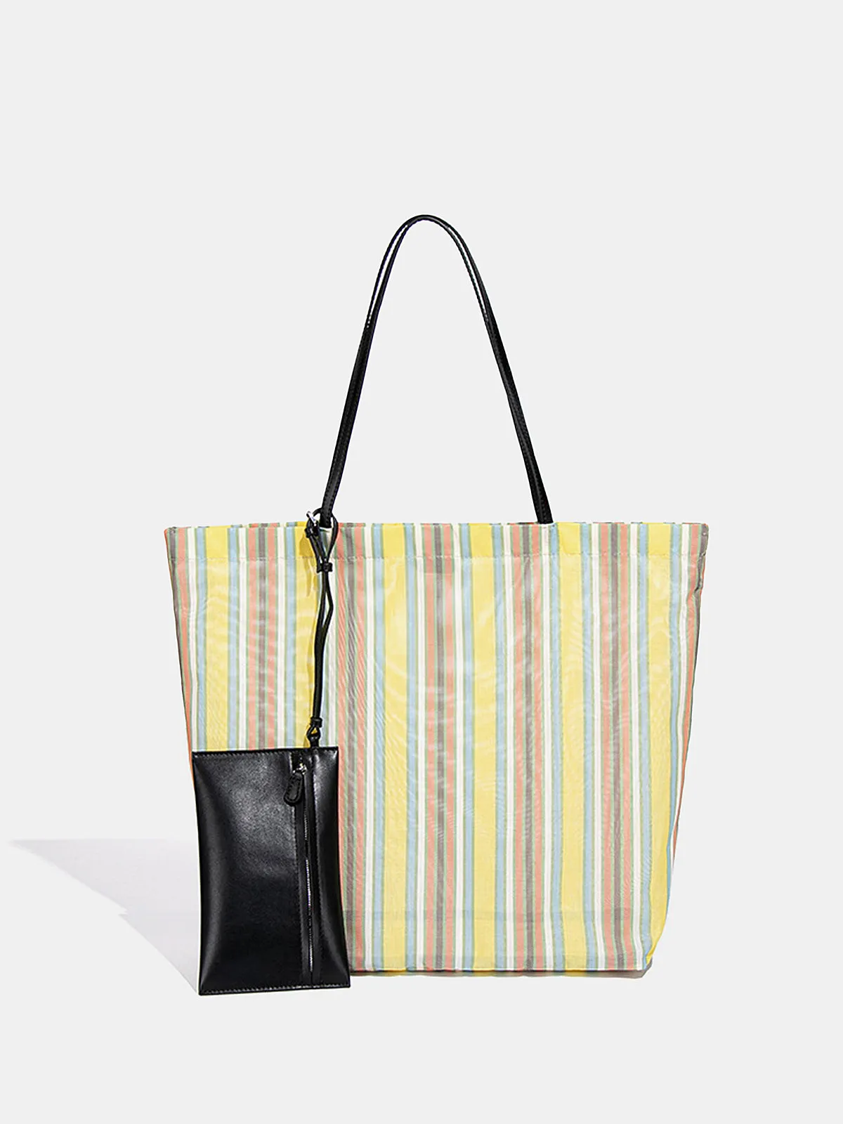 Rainbow Striped Large Shoulder Bag sold by COMMENSE