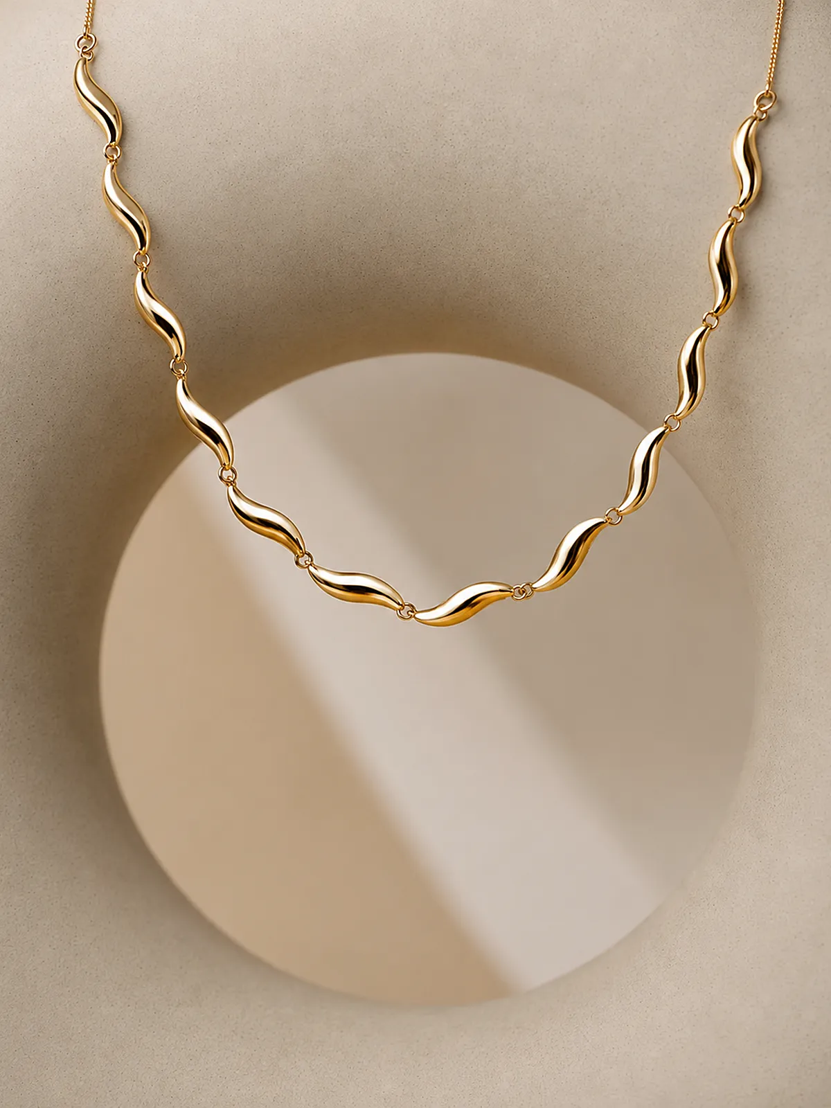 Irregular Wavy Minimalist Necklace sold by COMMENSE product image thumbnail 3