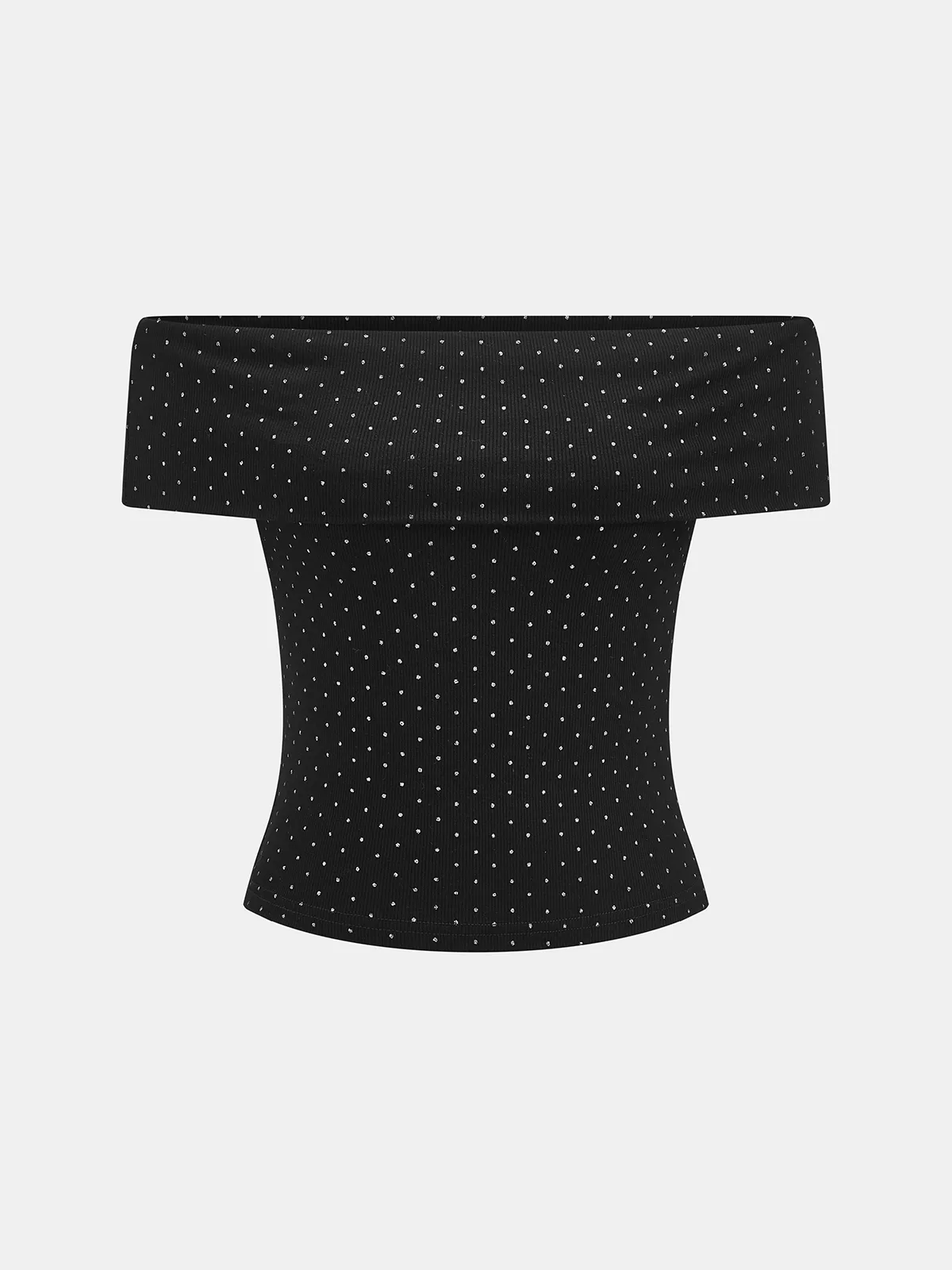 Detachable Metal Polka Dot Off Shoulder Top sold by COMMENSE product image thumbnail 3