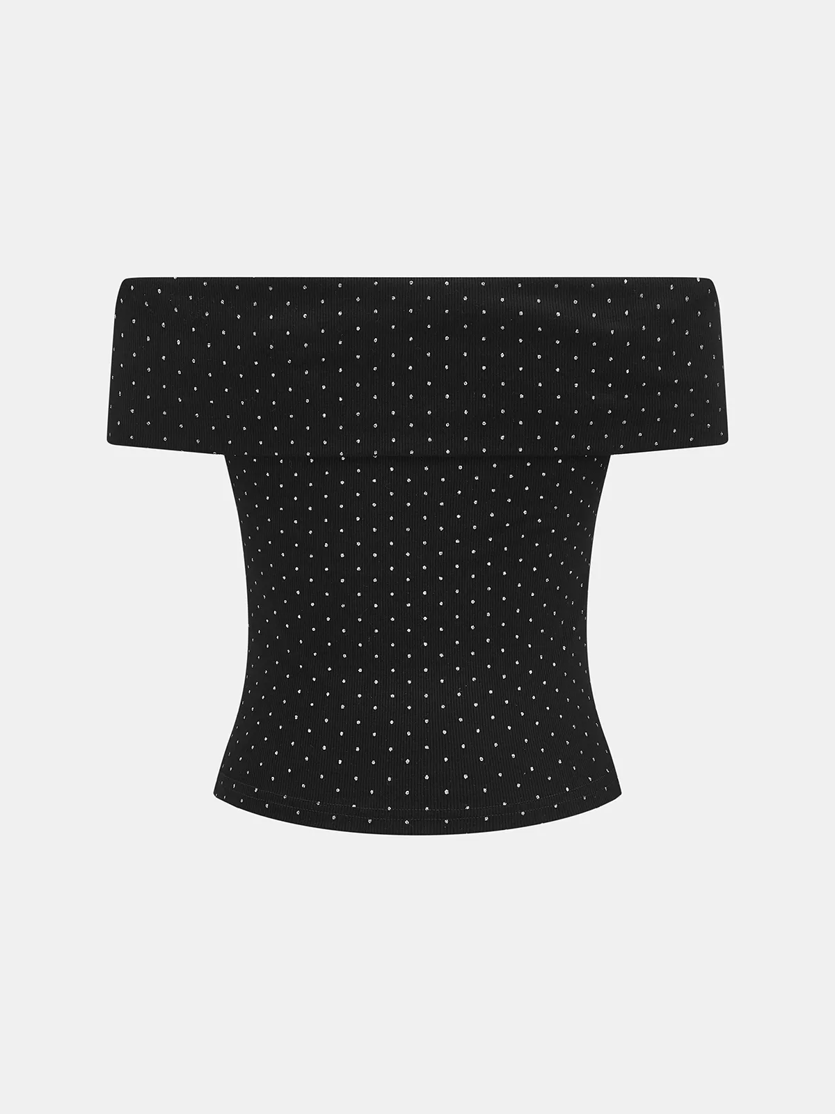 Detachable Metal Polka Dot Off Shoulder Top sold by COMMENSE product image thumbnail 4