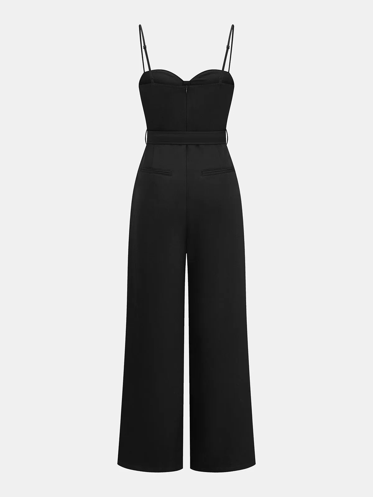 Belted Cami Wide Leg Jumpsuit sold by COMMENSE product image thumbnail 3