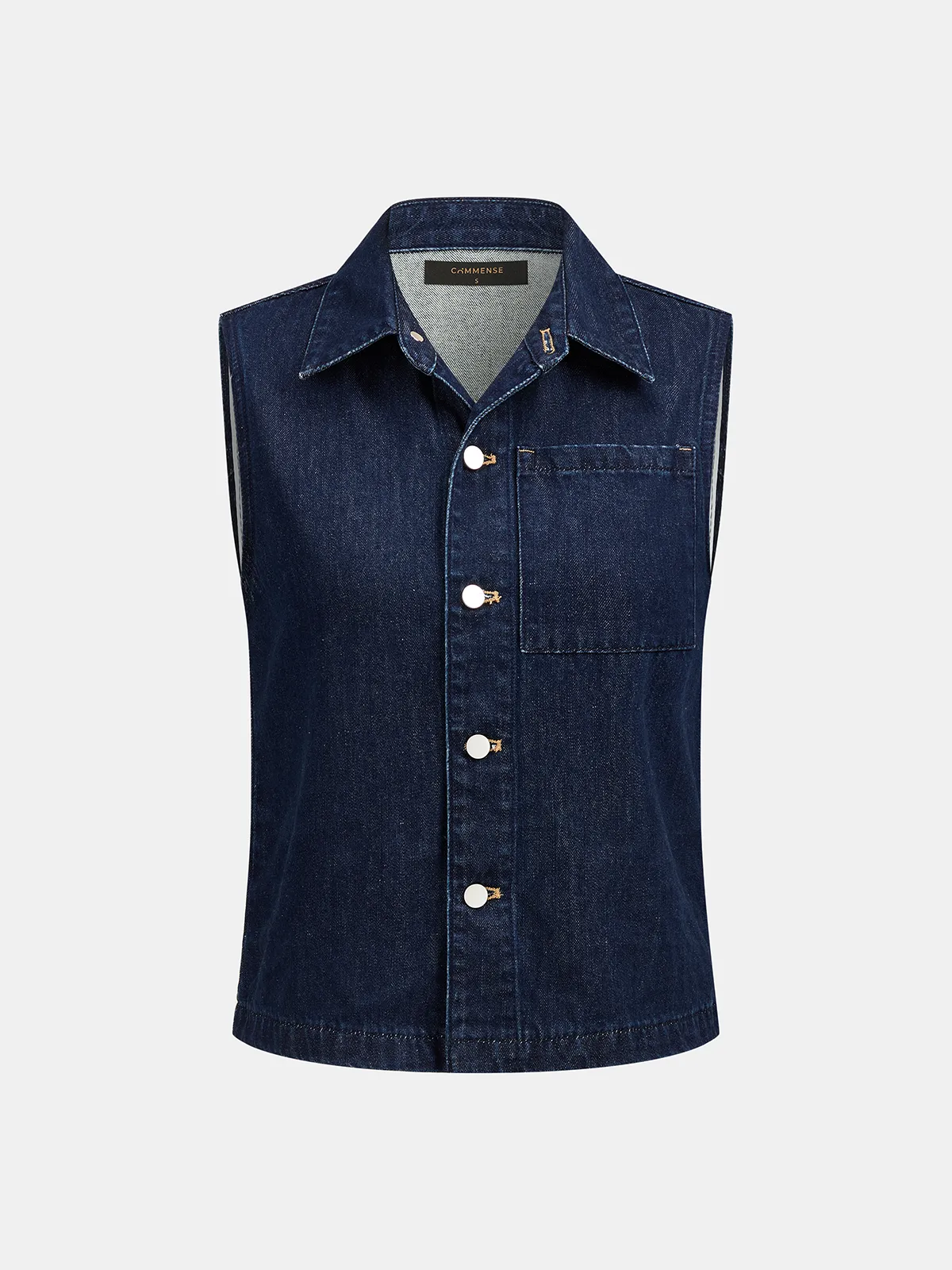 Sleeveless Denim Shirt & Nine-Pants Set sold by COMMENSE product image thumbnail 5