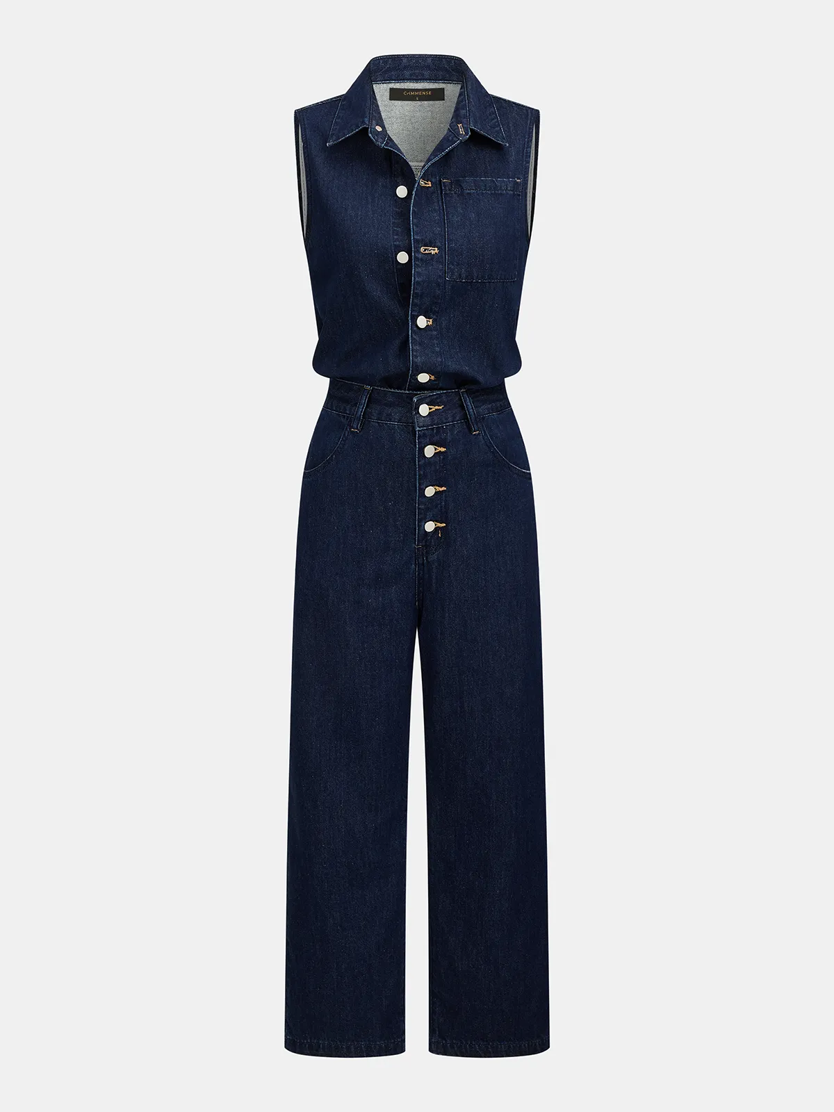 Sleeveless Denim Shirt & Nine-Pants Set sold by COMMENSE product image thumbnail 2