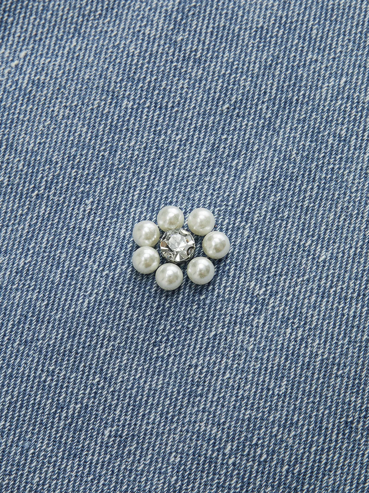 3D Beaded Barrel Leg Jeans sold by COMMENSE product image thumbnail 4