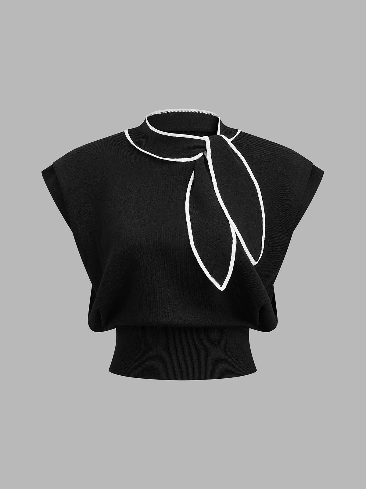 Tie Neck Sleeveless Knit Top sold by COMMENSE product image thumbnail 2