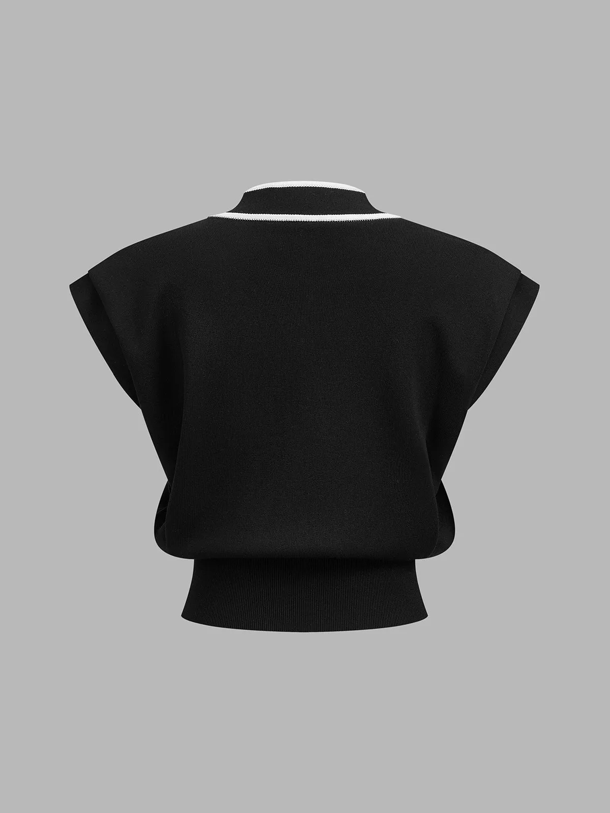Tie Neck Sleeveless Knit Top sold by COMMENSE product image thumbnail 3