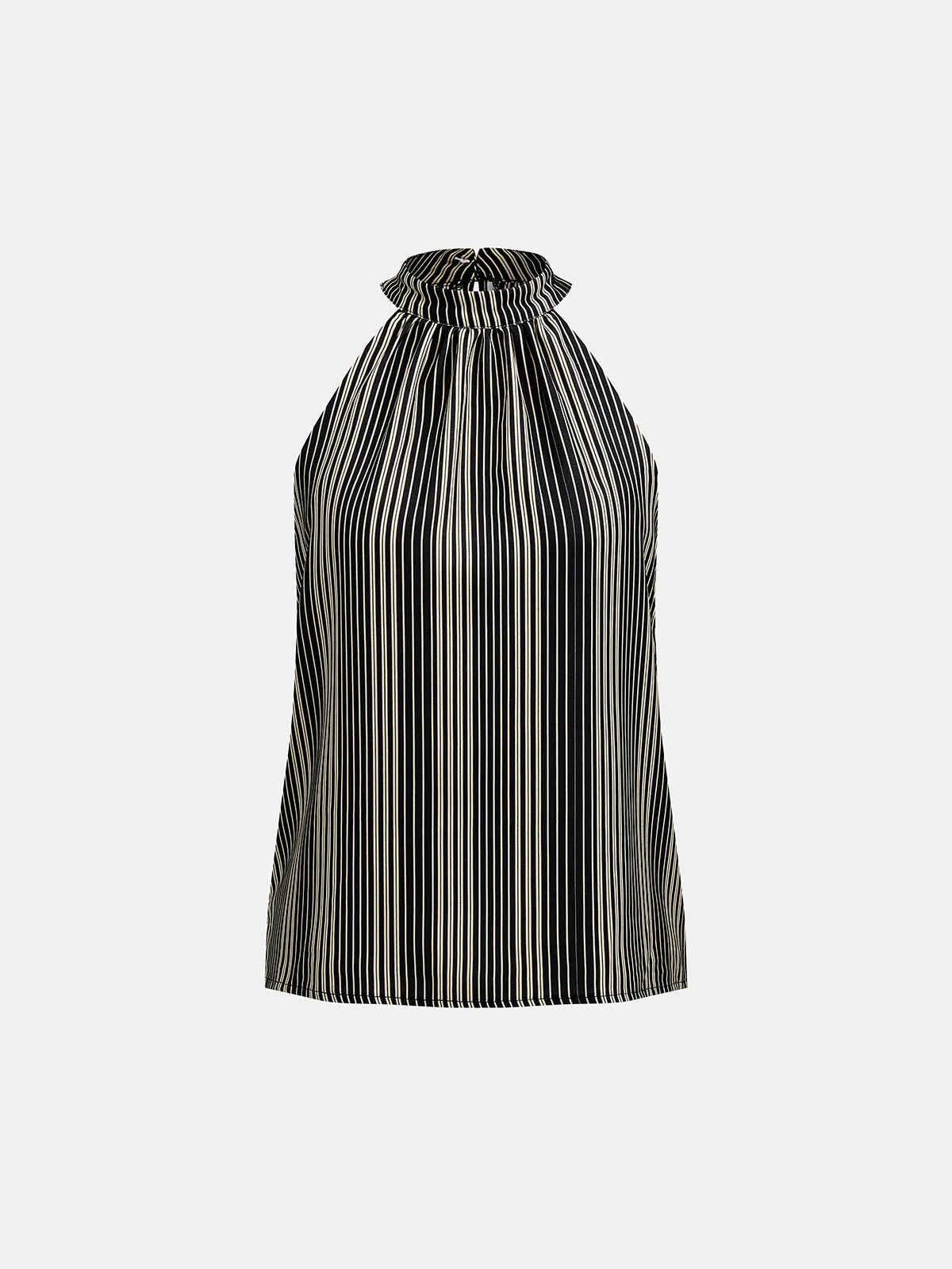 Halter Striped Top & Belted Pants Set sold by COMMENSE product image thumbnail 3