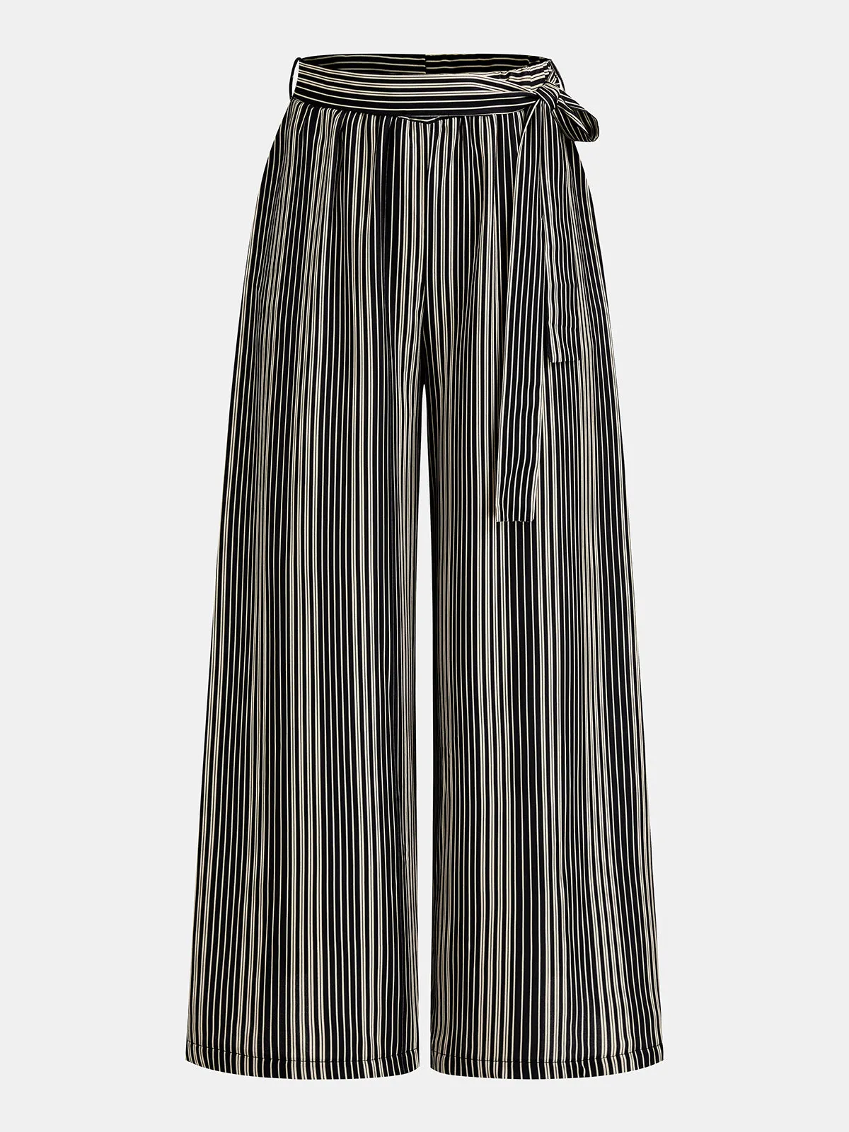 Halter Striped Top & Belted Pants Set sold by COMMENSE product image thumbnail 5