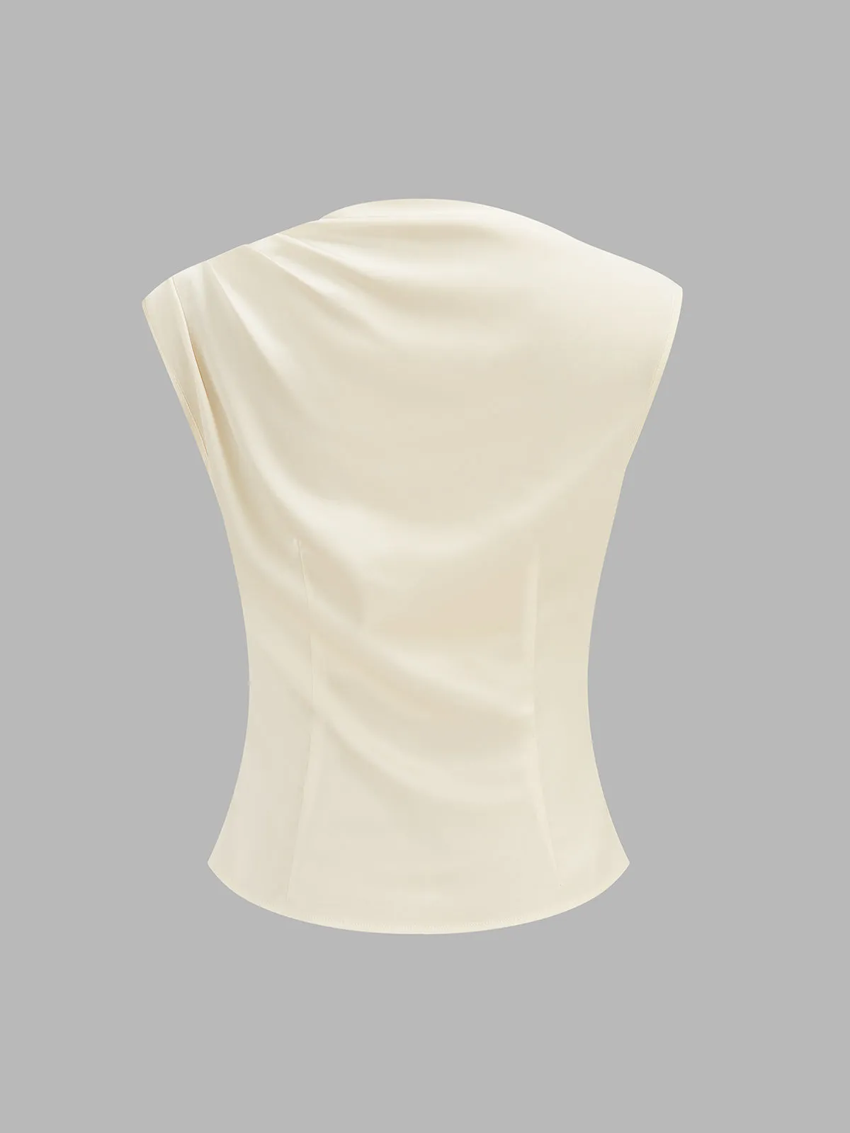 Asymmetric Draped Shoulder Tank Top sold by COMMENSE product image thumbnail 3