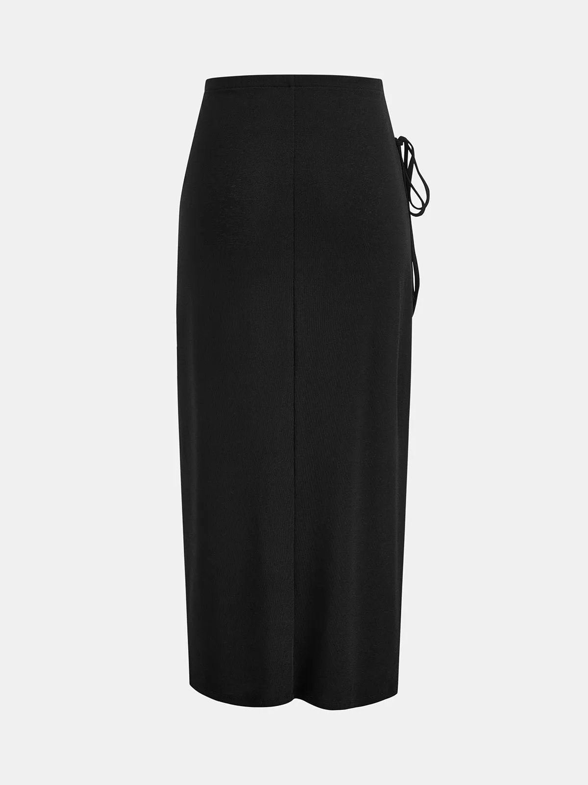 Side Drawstring Ruffle Midi Skirt sold by COMMENSE product image thumbnail 3