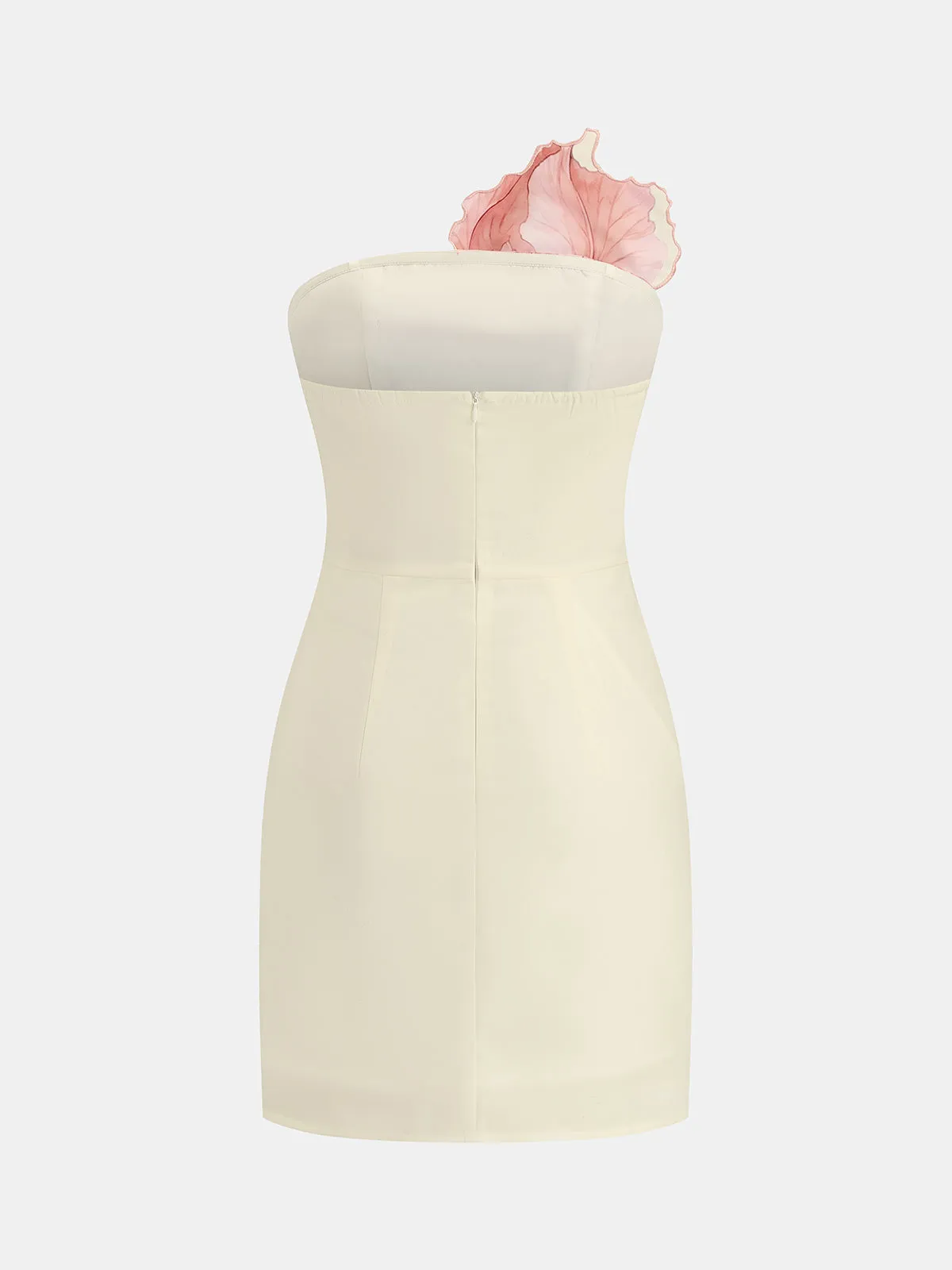 3D Iris Floral Strapless Bodycon Mini Dress sold by COMMENSE product image thumbnail 3