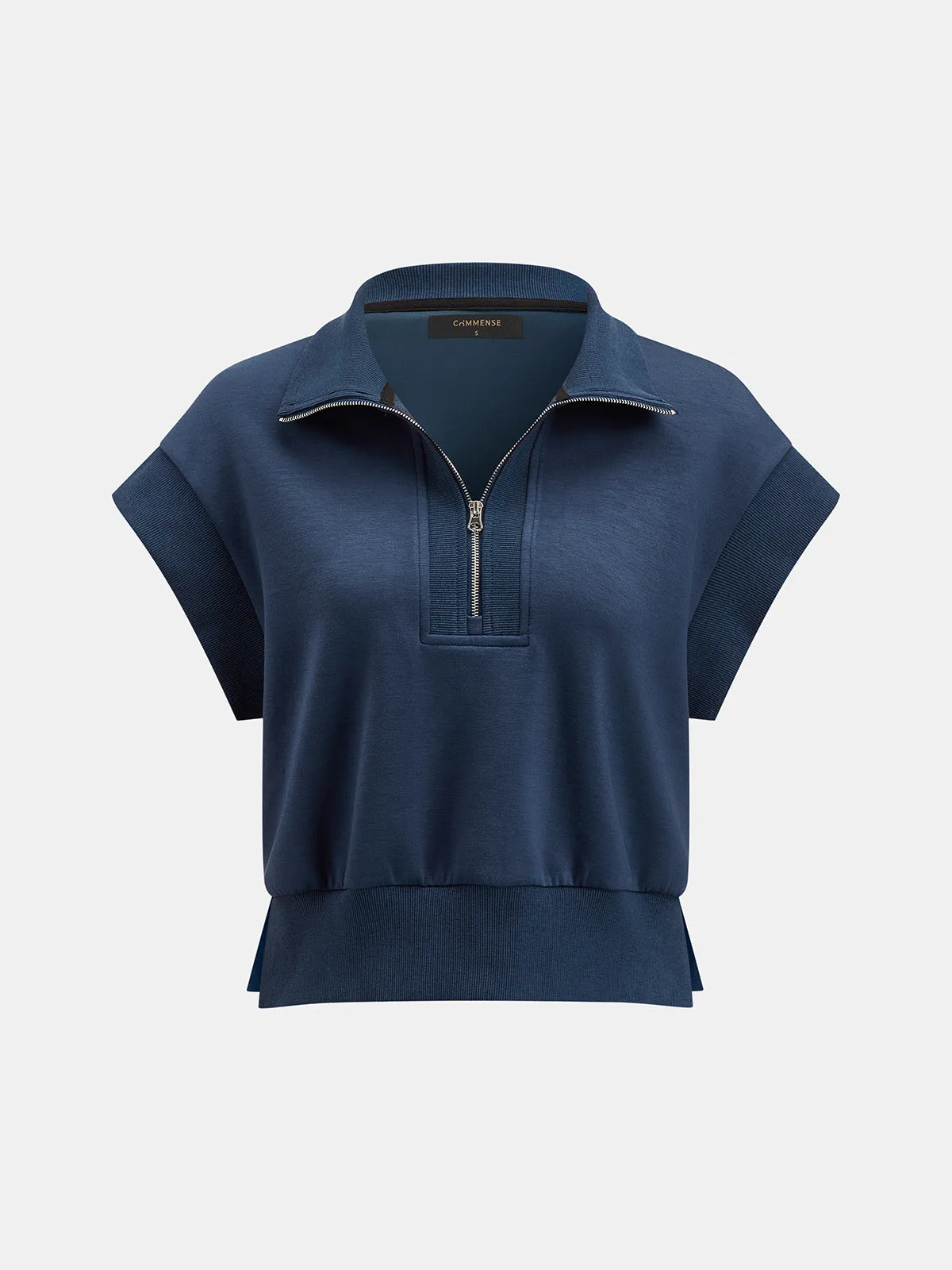Half Zip Polo Casual Sweatshirt sold by COMMENSE product image thumbnail 2