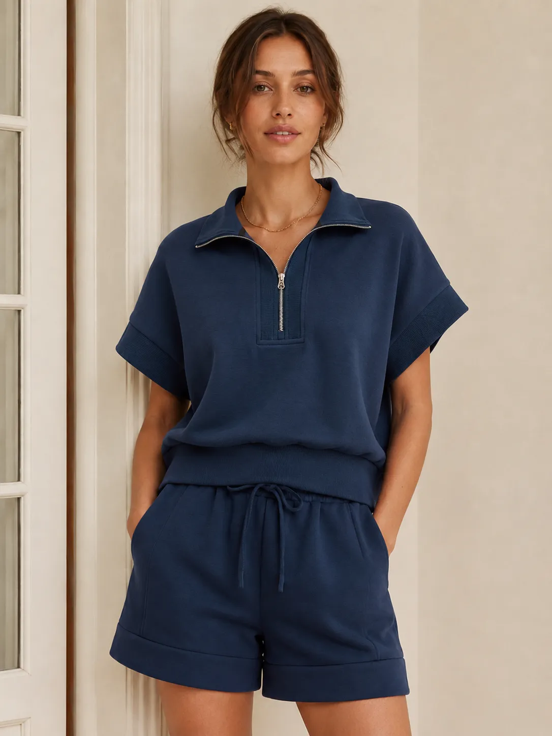Half Zip Polo Casual Sweatshirt sold by COMMENSE