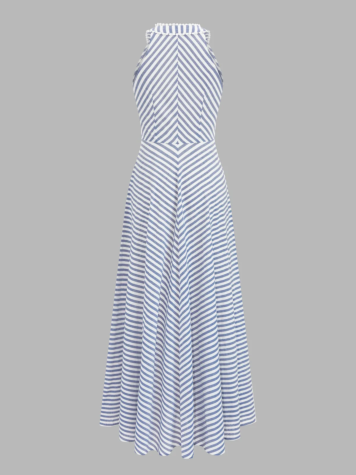 Striped Halter Maxi Dress sold by COMMENSE product image thumbnail 3