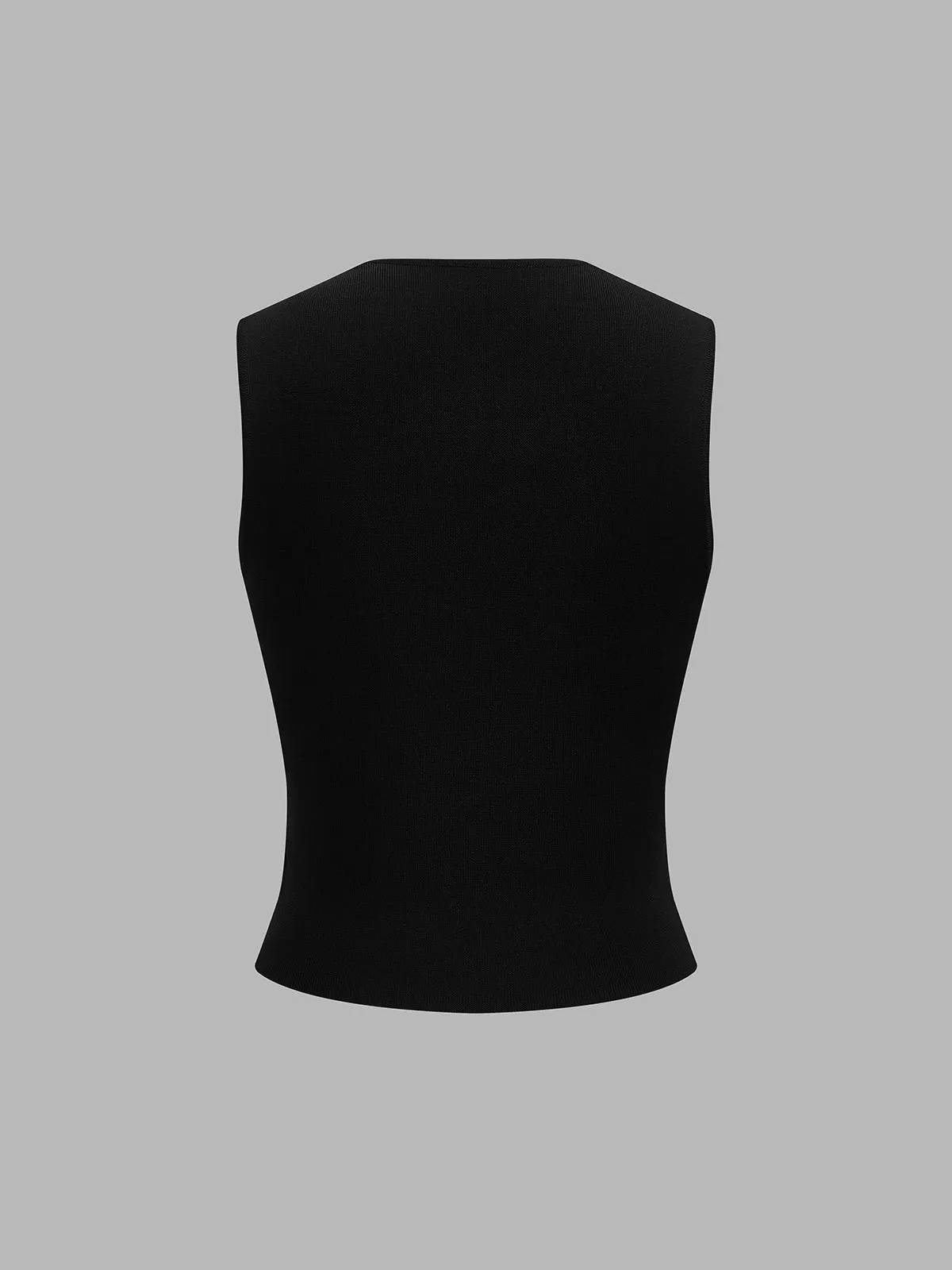 Crisscross Neck Sleeveless Knit Top sold by COMMENSE product image thumbnail 3