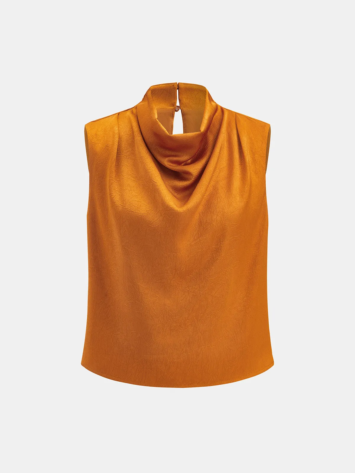Cowl Neck Sleeveless Satin Blouse sold by COMMENSE product image thumbnail 2