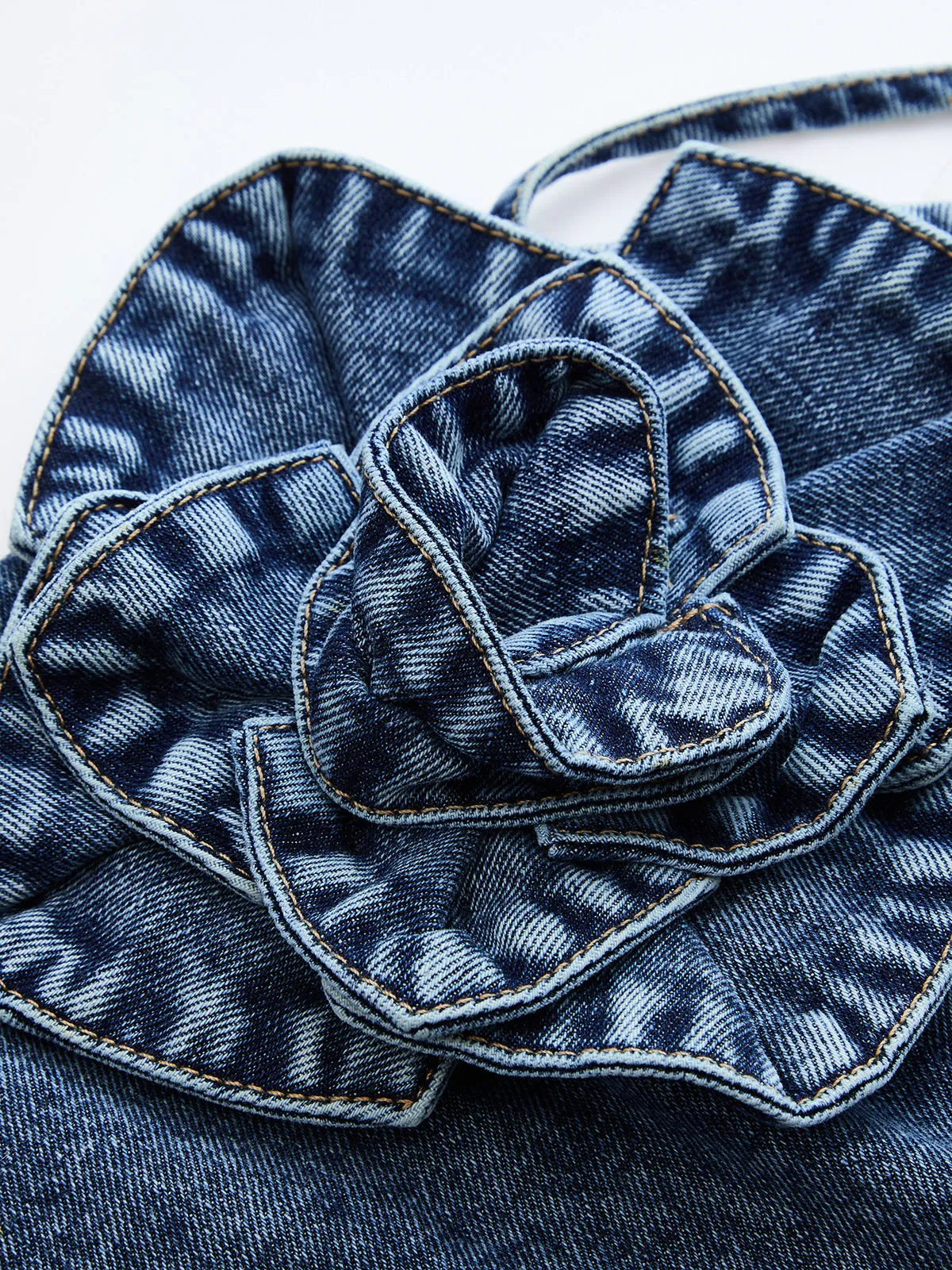 3D Rose Cami Denim Top sold by COMMENSE product image thumbnail 4