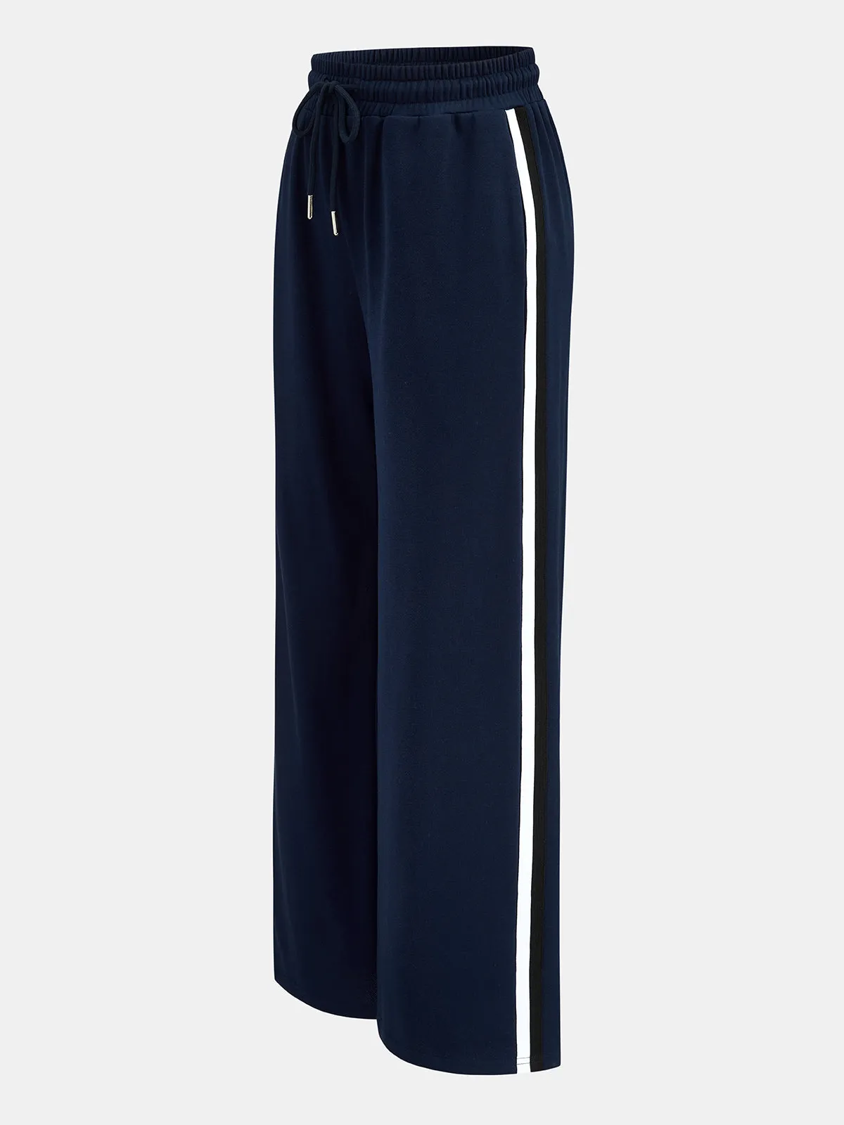 Side Stripe Drawstring Straight Leg Sweatpants sold by COMMENSE product image thumbnail 3