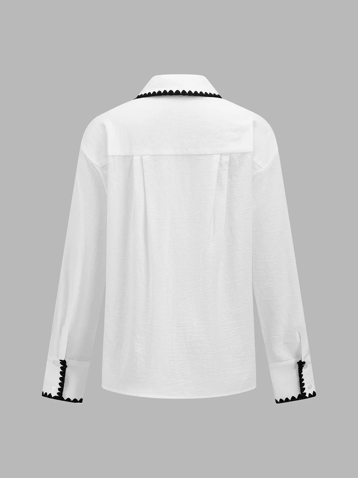 Scalloped Trim Cotton Two Piece Shorts Set sold by COMMENSE product image thumbnail 4