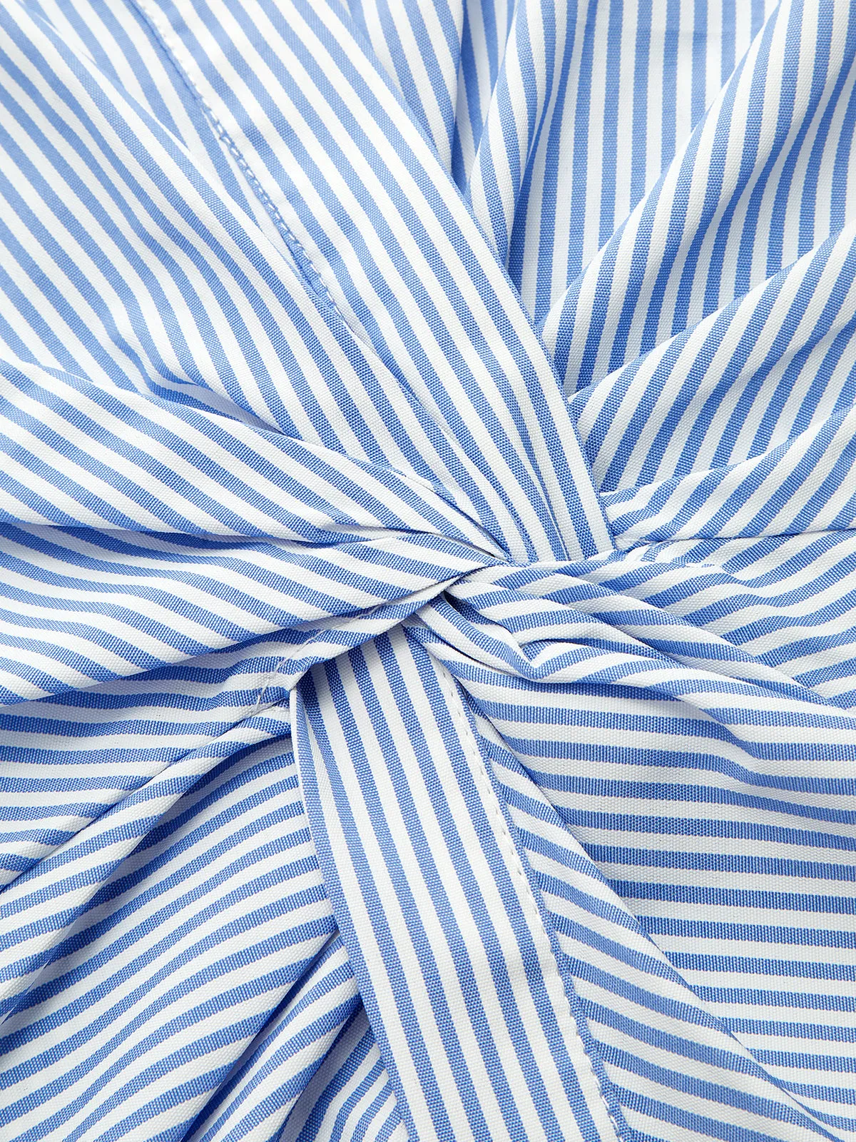 Striped Twisted Waist Long Sleeve Shirt sold by COMMENSE product image thumbnail 4