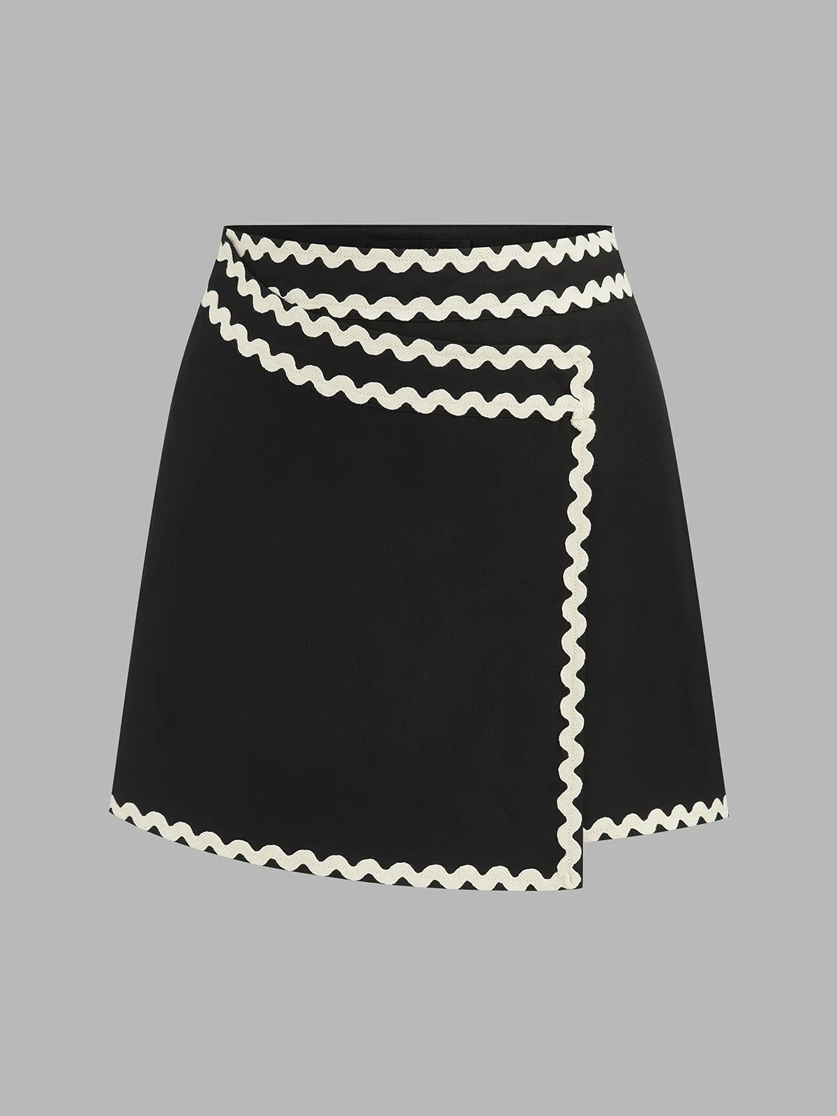 Wavy Trim Wrap Mini Skirt sold by COMMENSE product image thumbnail 2