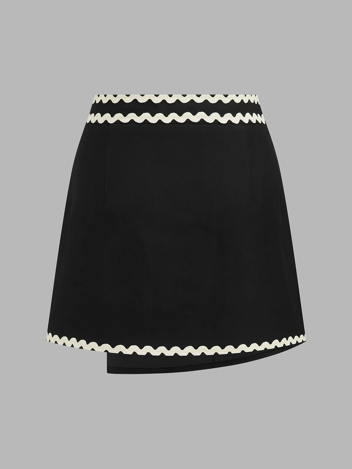 Wavy Trim Wrap Mini Skirt sold by COMMENSE product image thumbnail 3
