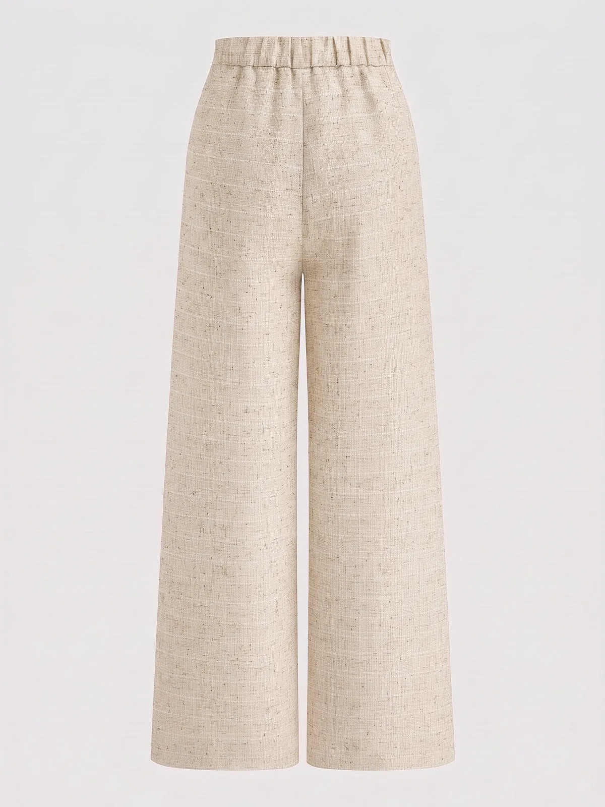 Chain Detail Texture Wide Leg Pants sold by COMMENSE product image thumbnail 3