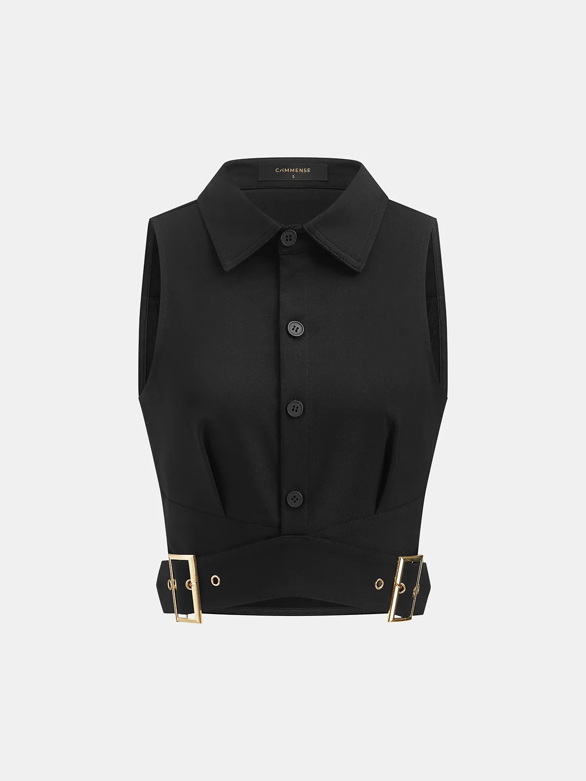 Collared Buckle Detail Vest & Pants Set sold by COMMENSE product image thumbnail 4