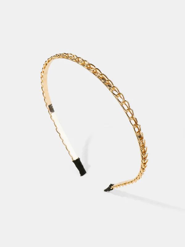 Minimalist Metal Link Headband made by COMMENSE