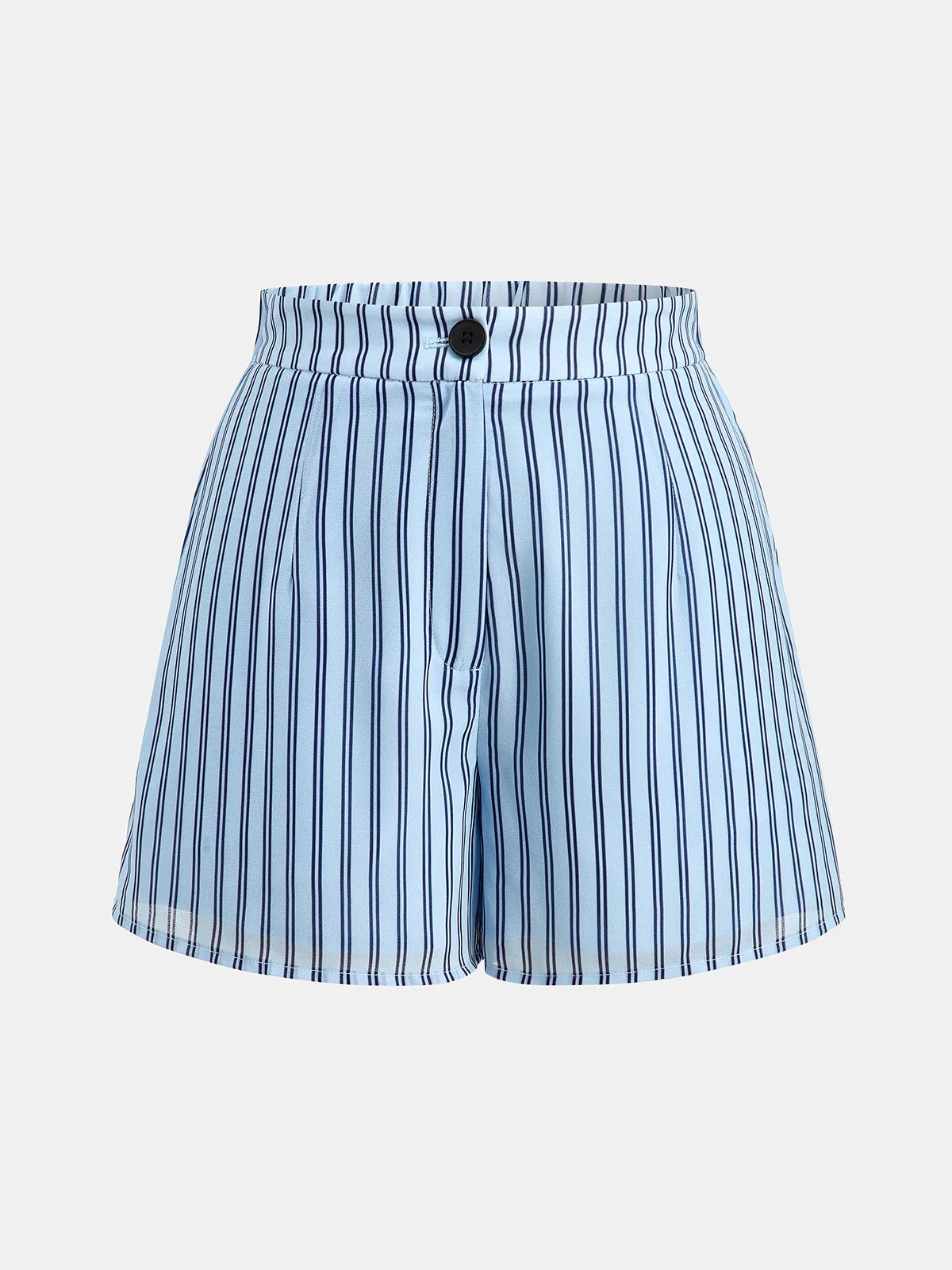 Striped Tie Waist Shirt & Shorts Set sold by COMMENSE product image thumbnail 4