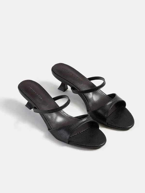 Double Strap Open Toe Kitten Heel Sandals made by COMMENSE