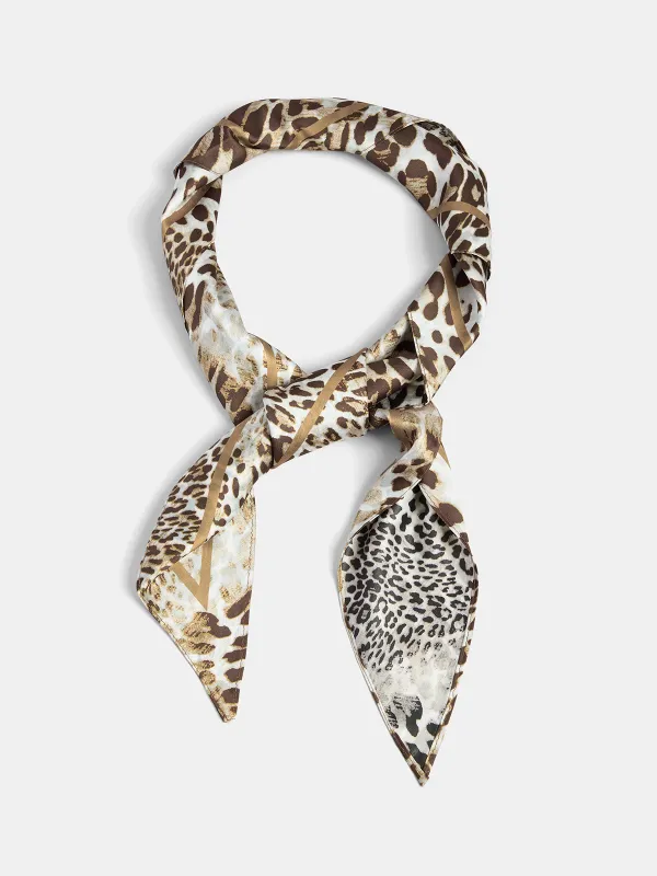 Leopard Print Triangle Scarf made by COMMENSE