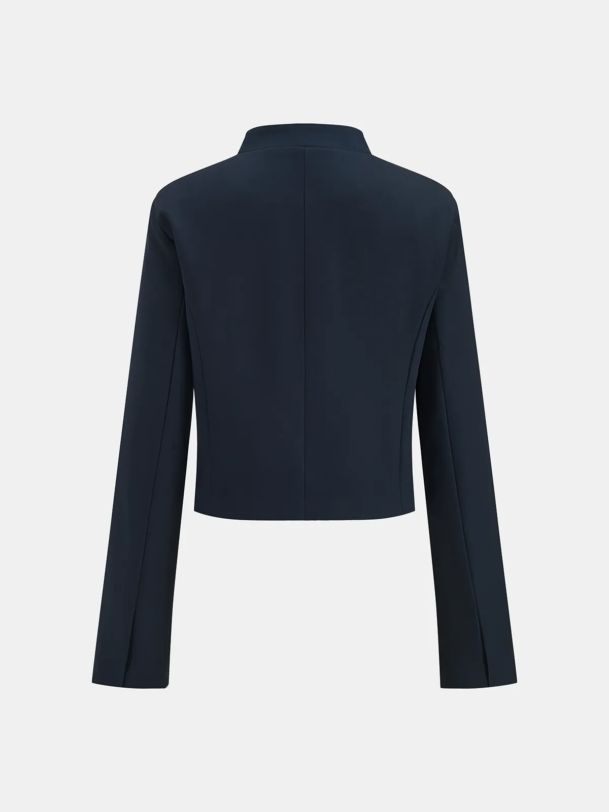 Military Style Stand Collar Cropped Blazer sold by COMMENSE product image thumbnail 3