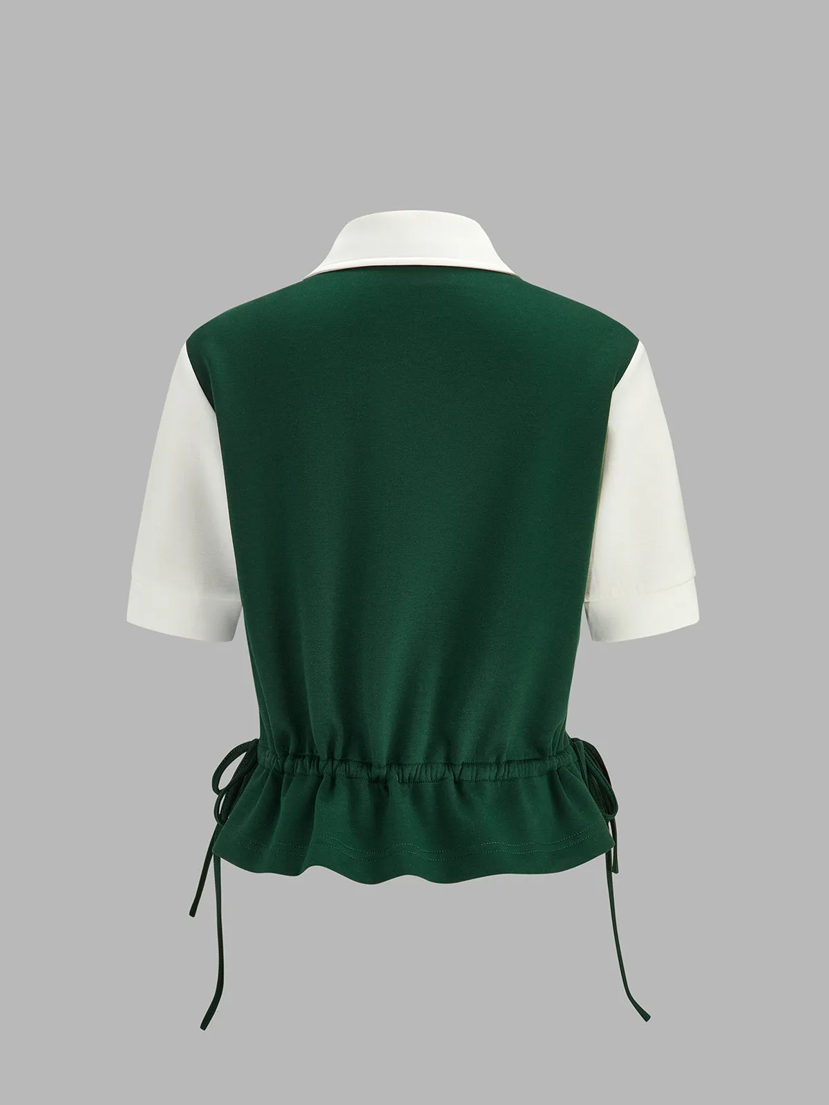 Contrast Trim Polo Lounge Set sold by COMMENSE product image thumbnail 4