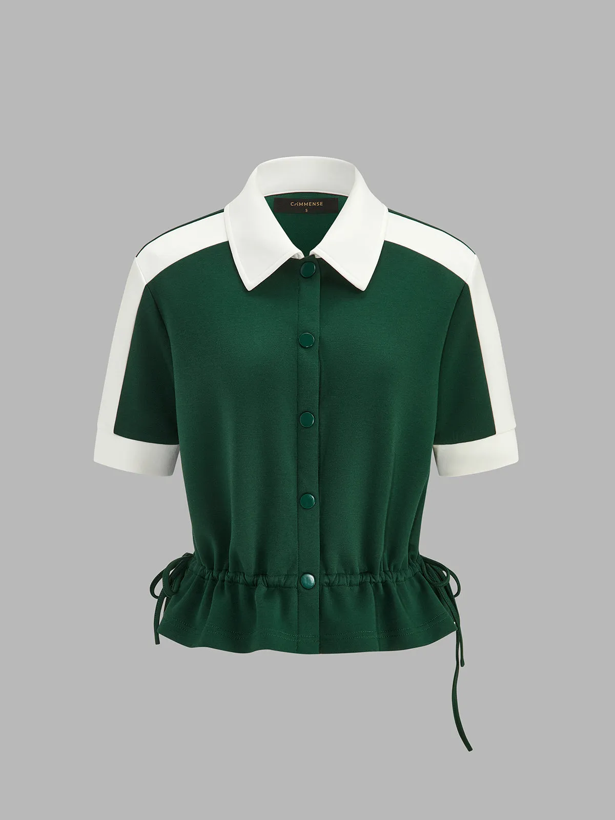 Contrast Trim Polo Lounge Set sold by COMMENSE product image thumbnail 3