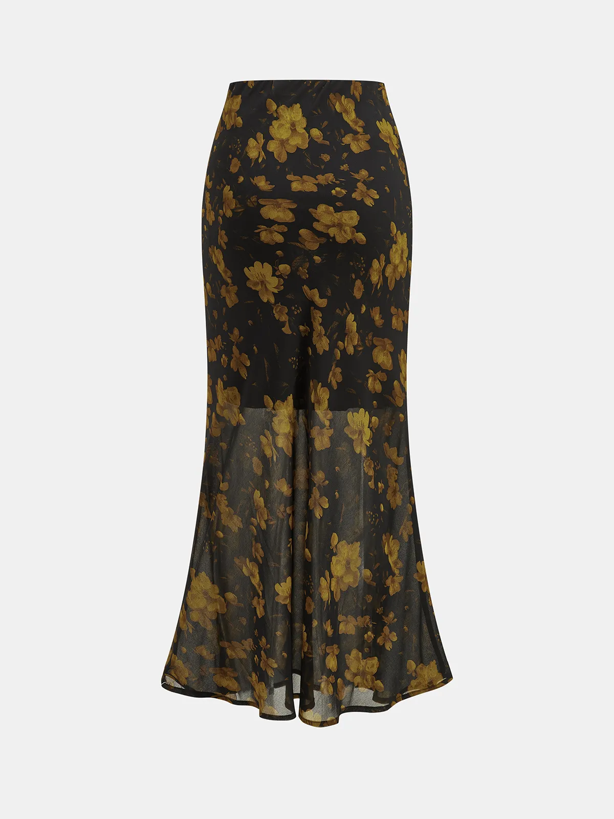 Semi Sheer Flower Mermaid Skirt sold by COMMENSE product image thumbnail 3