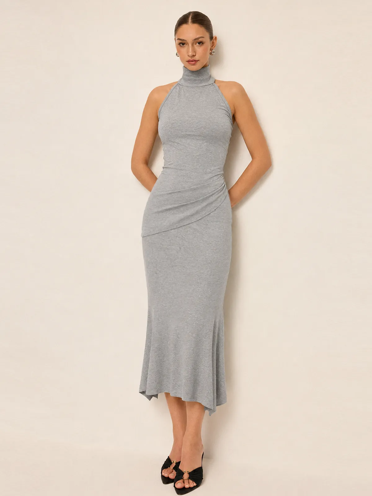 Open Back Halter Top & Maxi Skirt Set sold by COMMENSE product image thumbnail 2