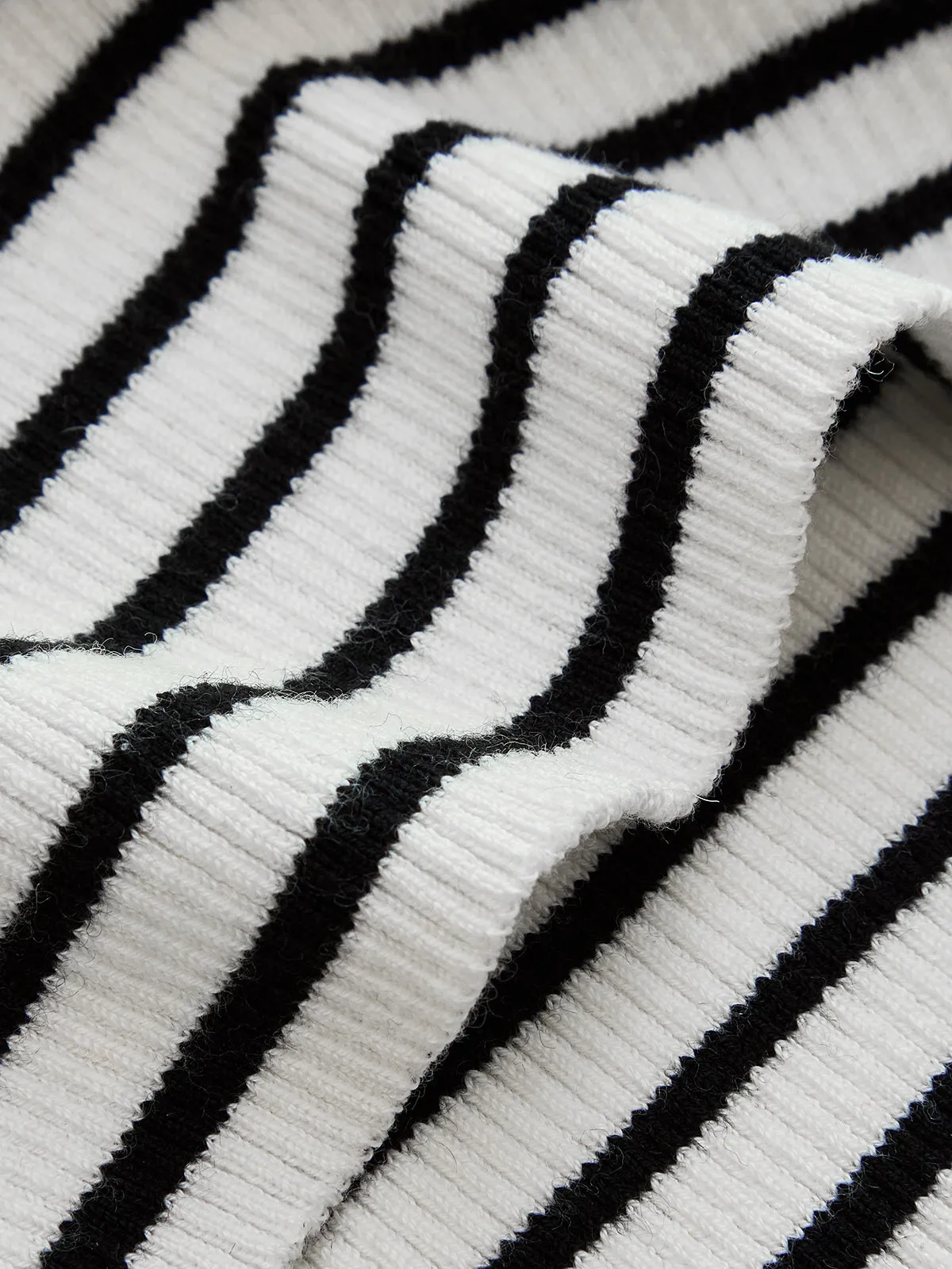 Striped Off Shoulder Rib Knit Top sold by COMMENSE product image thumbnail 4