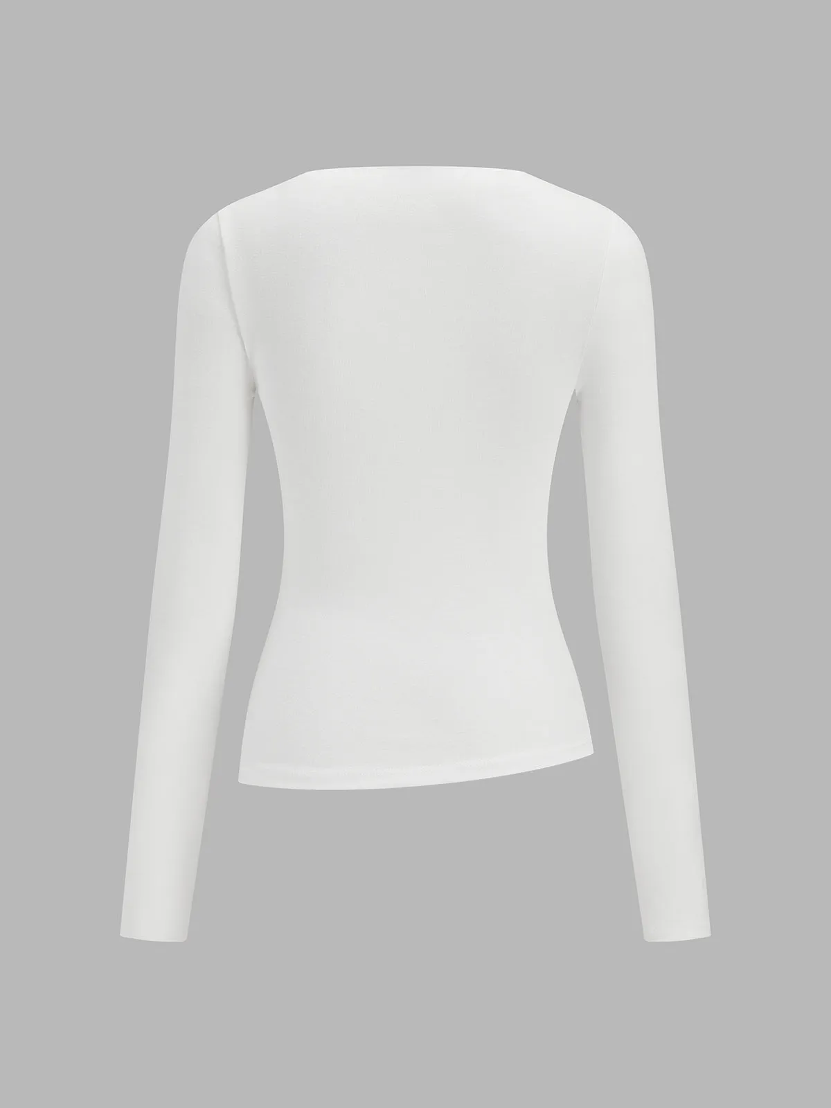 Basic Ruched Long Sleeve Top sold by COMMENSE product image thumbnail 5