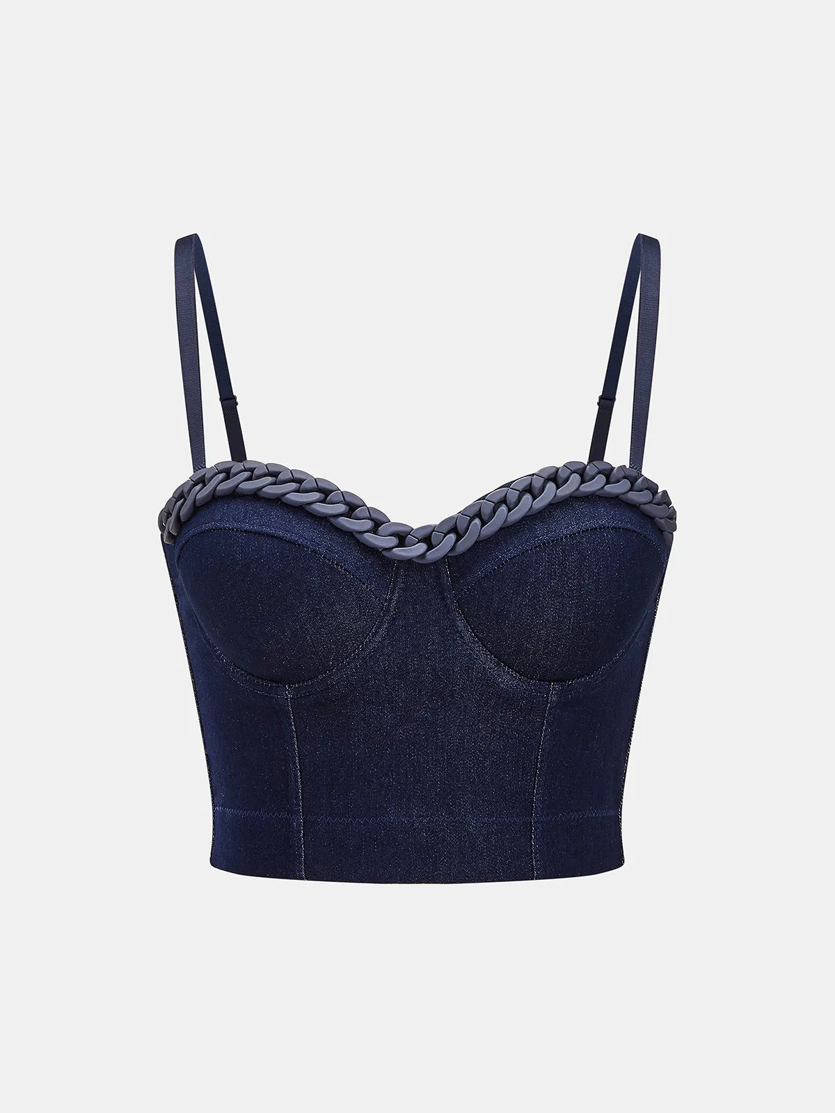 Braided Trim Cami Corset Top sold by COMMENSE