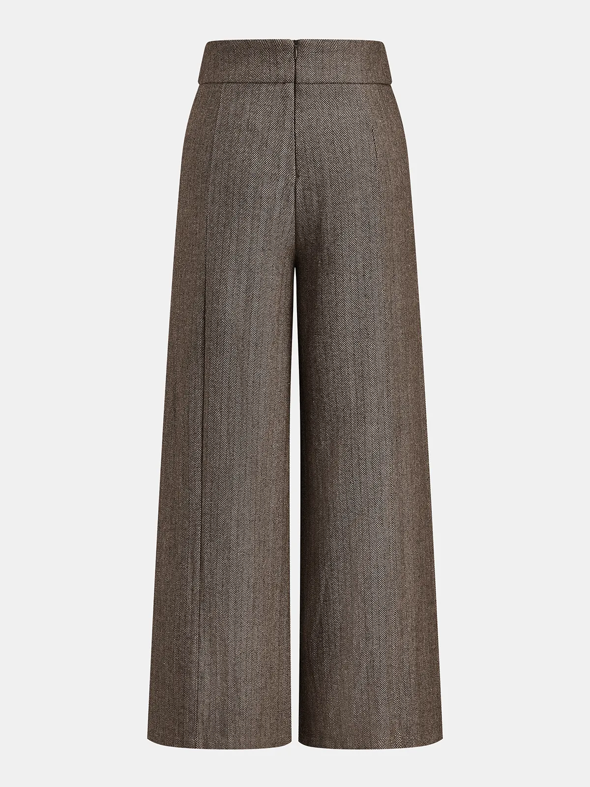 Herringbone Double Buckle Wide Pants sold by COMMENSE product image thumbnail 2