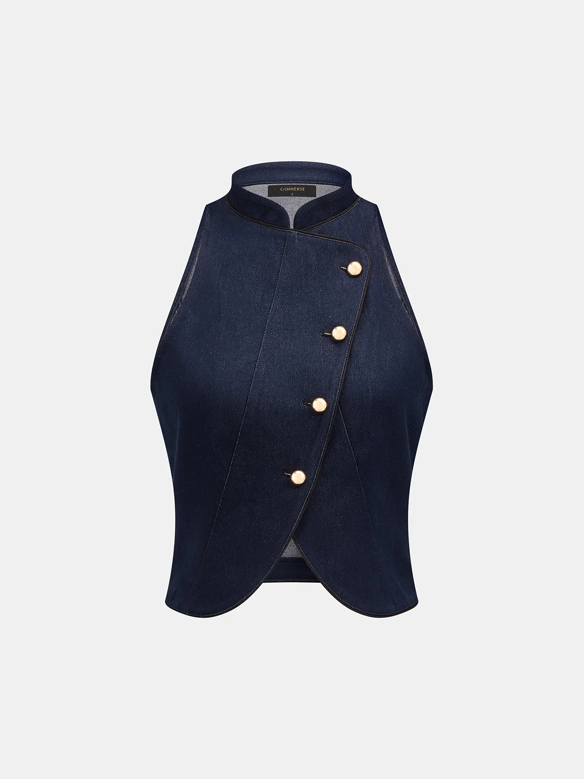 Asymmetrical Metal Button Two-Piece Set sold by COMMENSE product image thumbnail 3